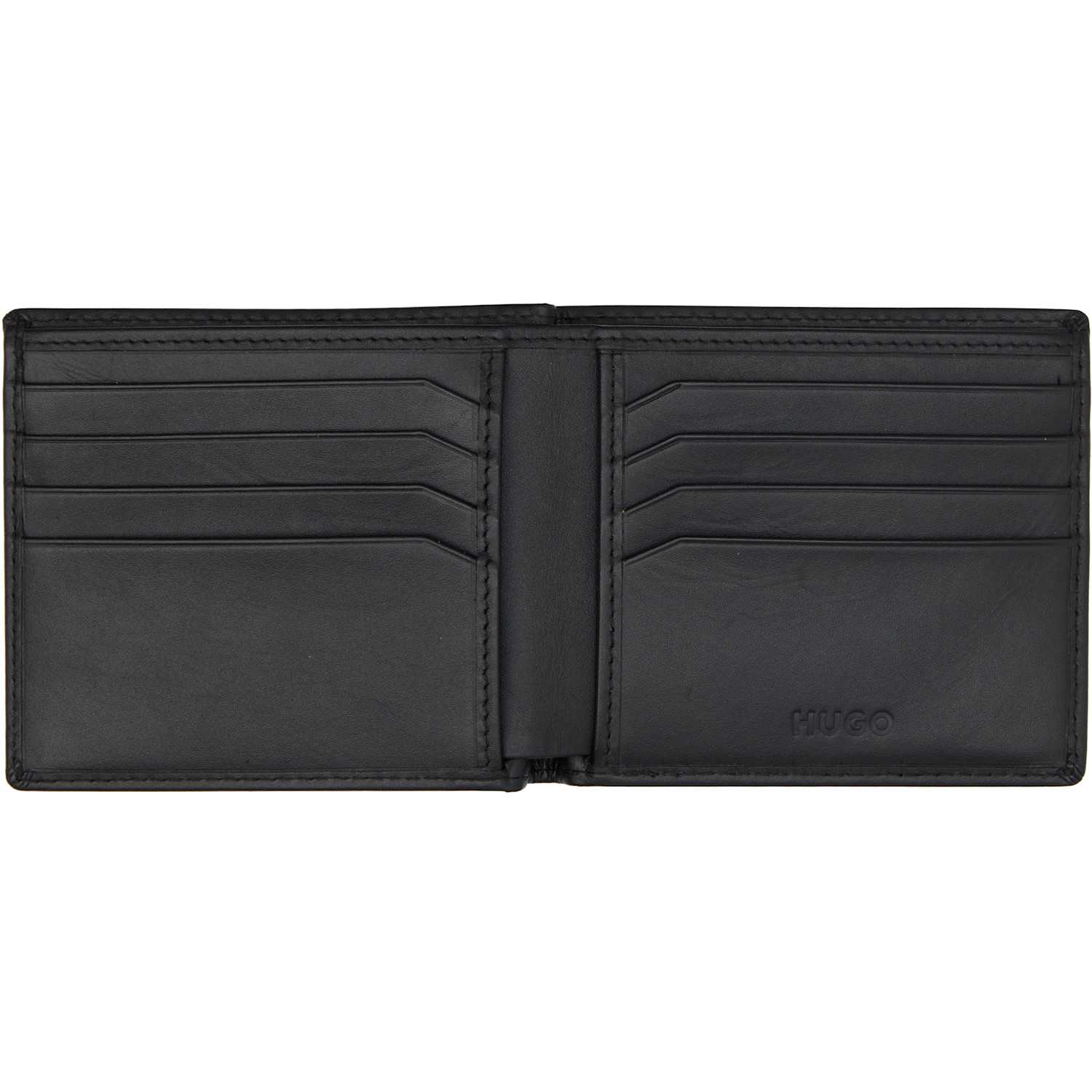  Hugo Black Stacked-logo Wallet 