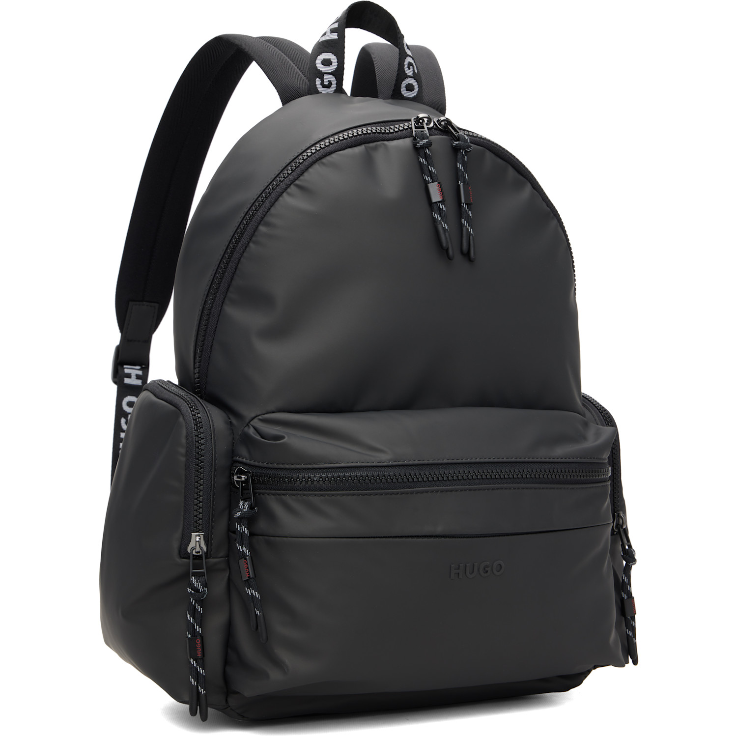  Hugo Black Coated Canvas Backpack 