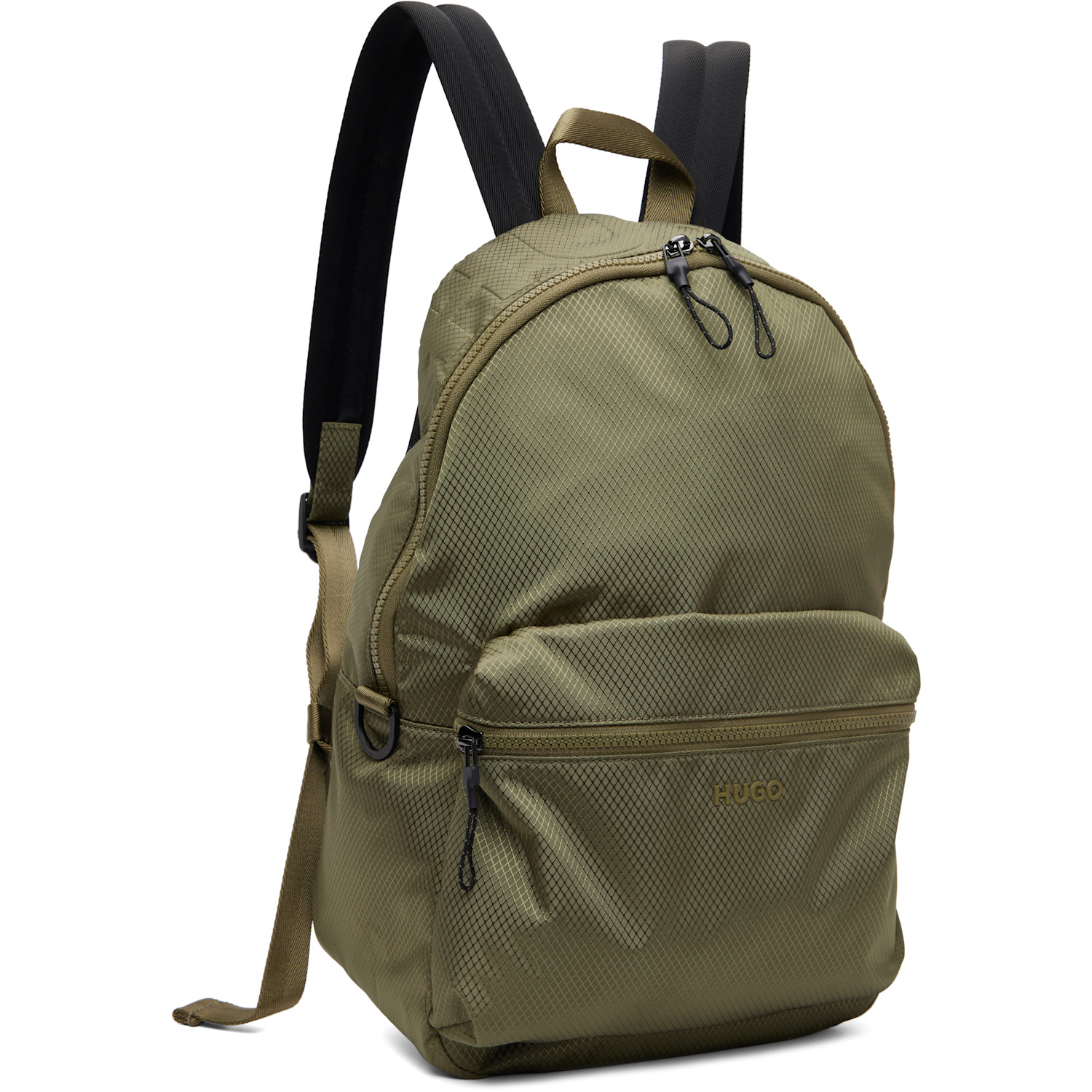  Hugo Khaki Embossed-logo Backpack 