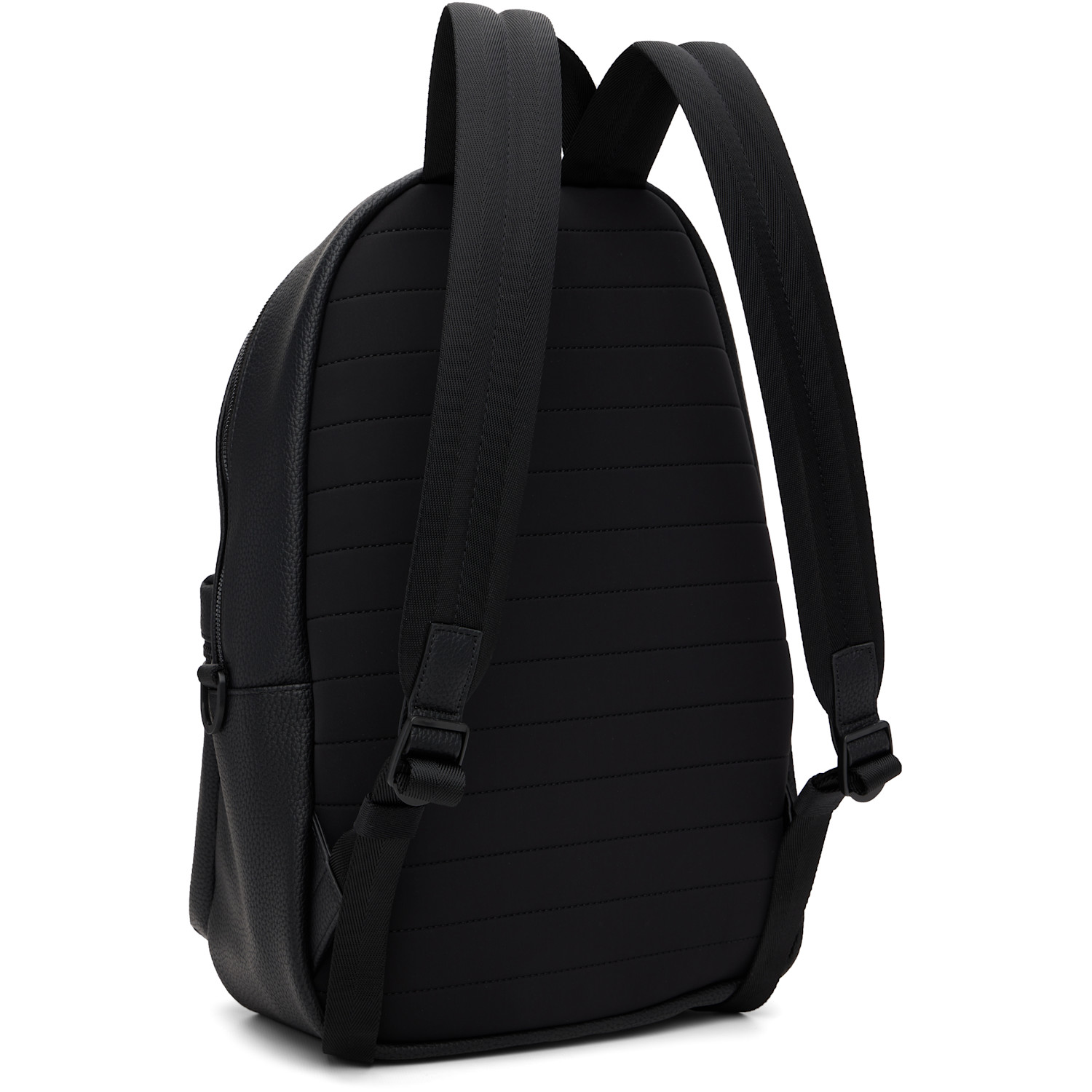  Hugo Black Zipped Faux-leather Backpack 