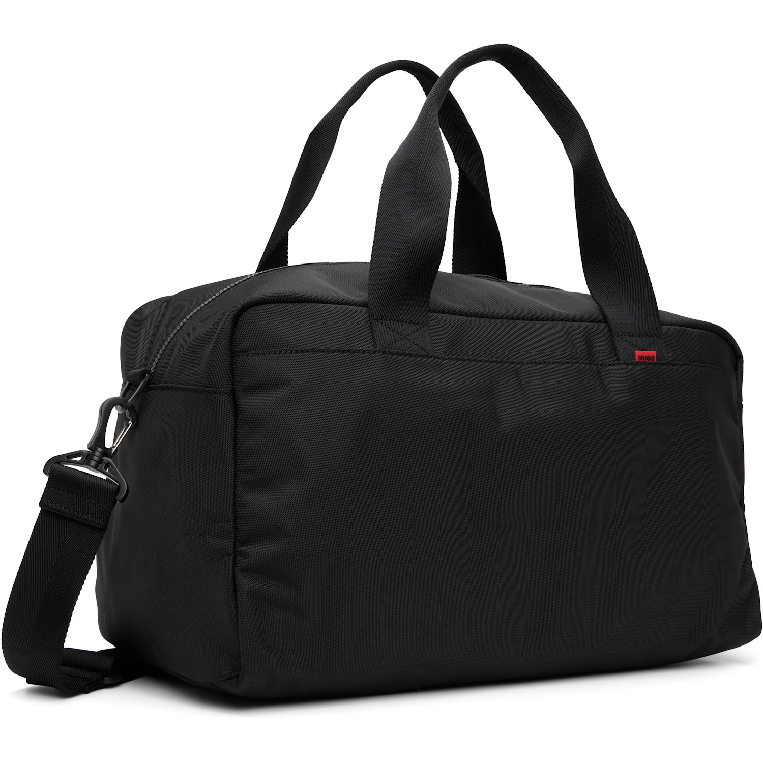  Hugo Black Canvas Logo Duffle Bag 