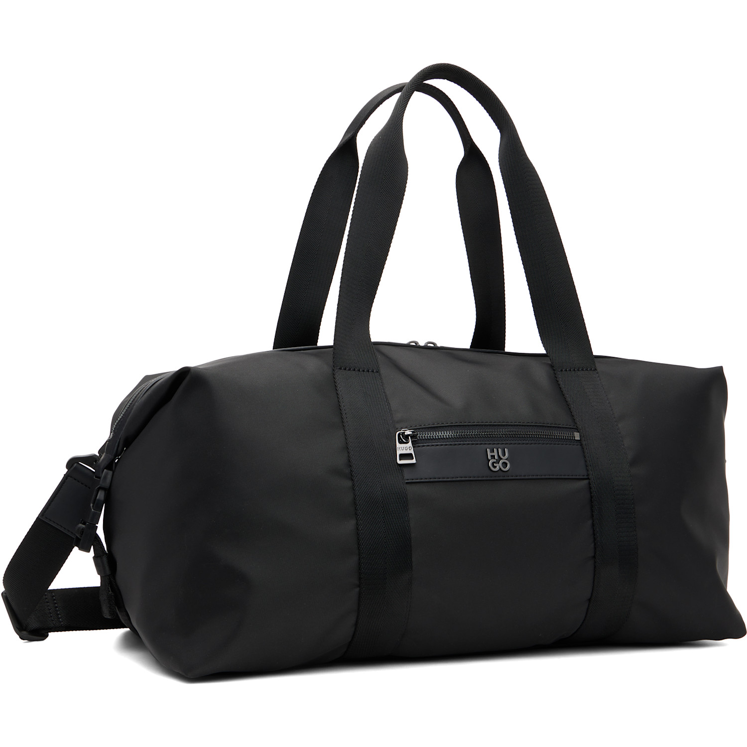  Hugo Black Logo Hardware Duffle Bag 