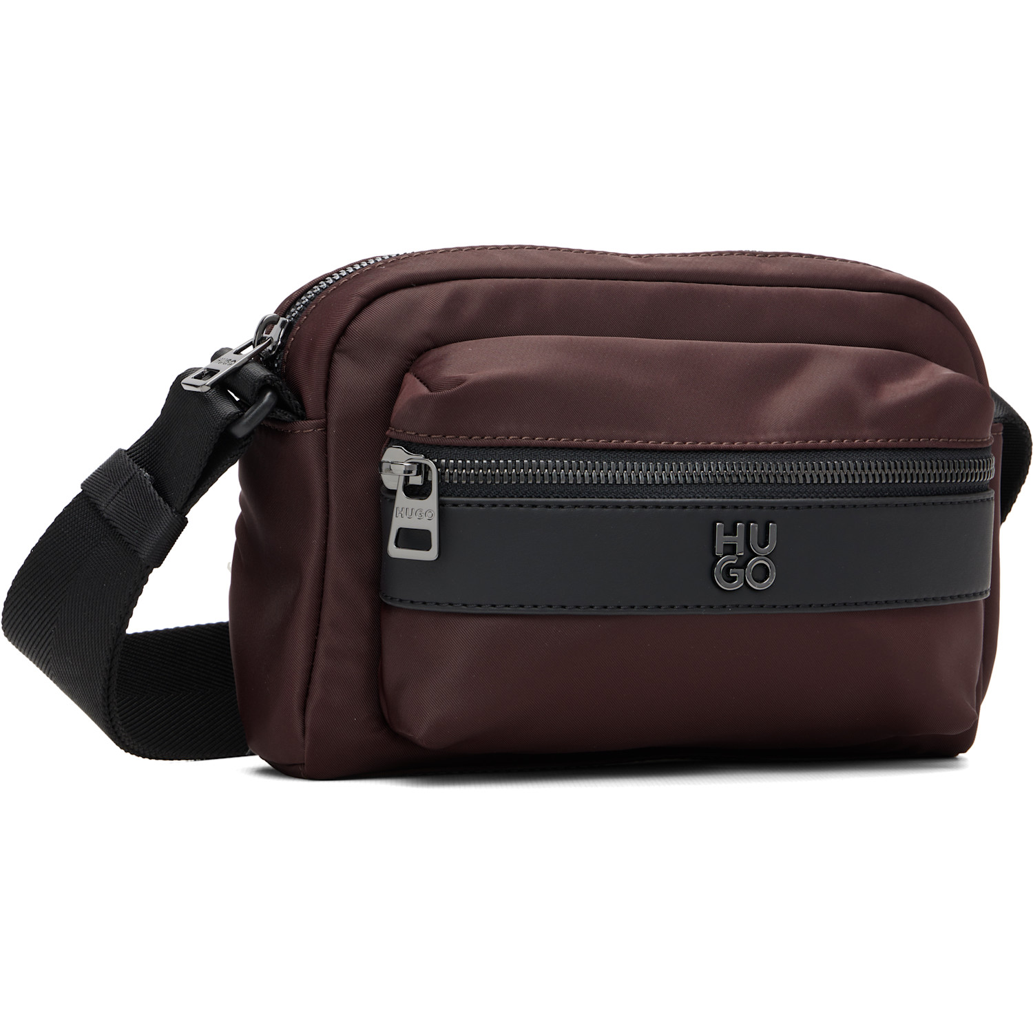  Hugo Brown Twill Crossbody Bag 