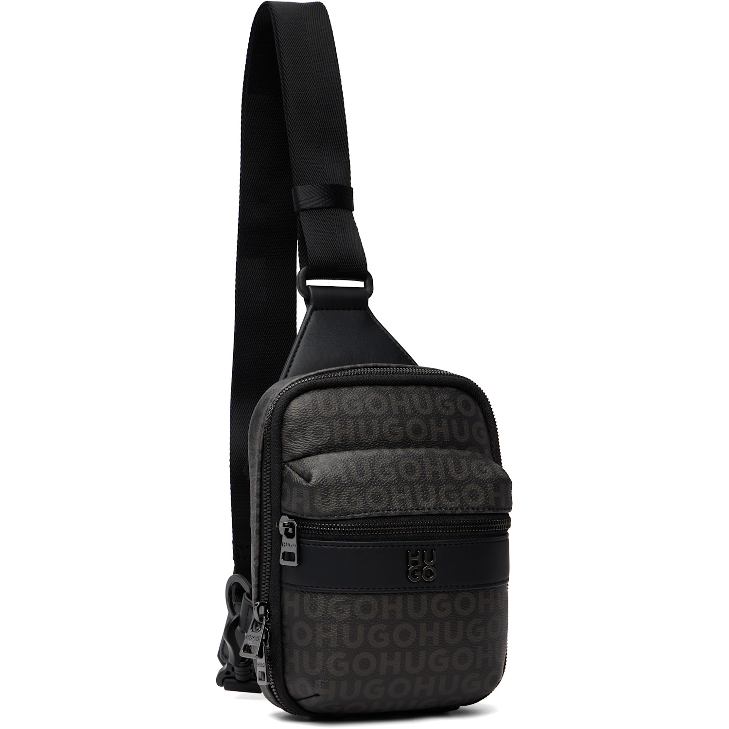  Hugo Black Grained Faux-leather Bag 