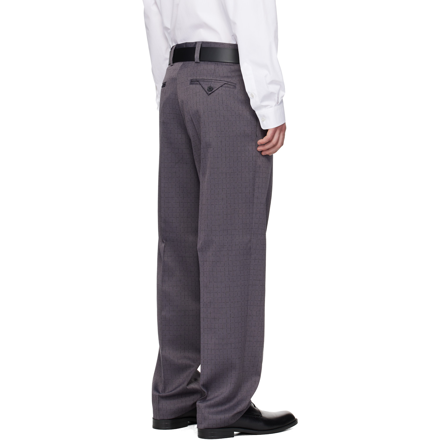  Hugo Gray Checked Modern-fit Trousers 