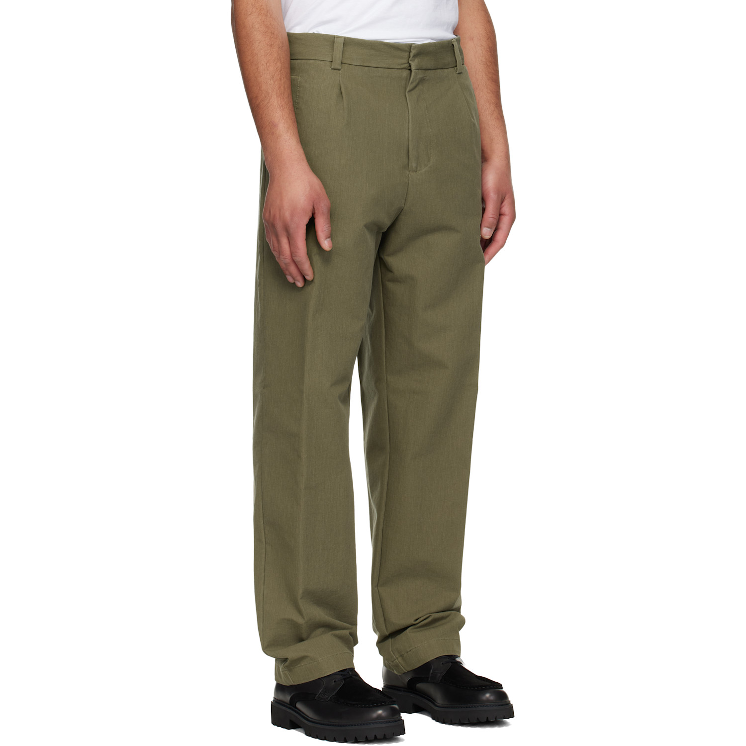  Hugo Green Modern-fit Cotton-blend Twill Trousers 