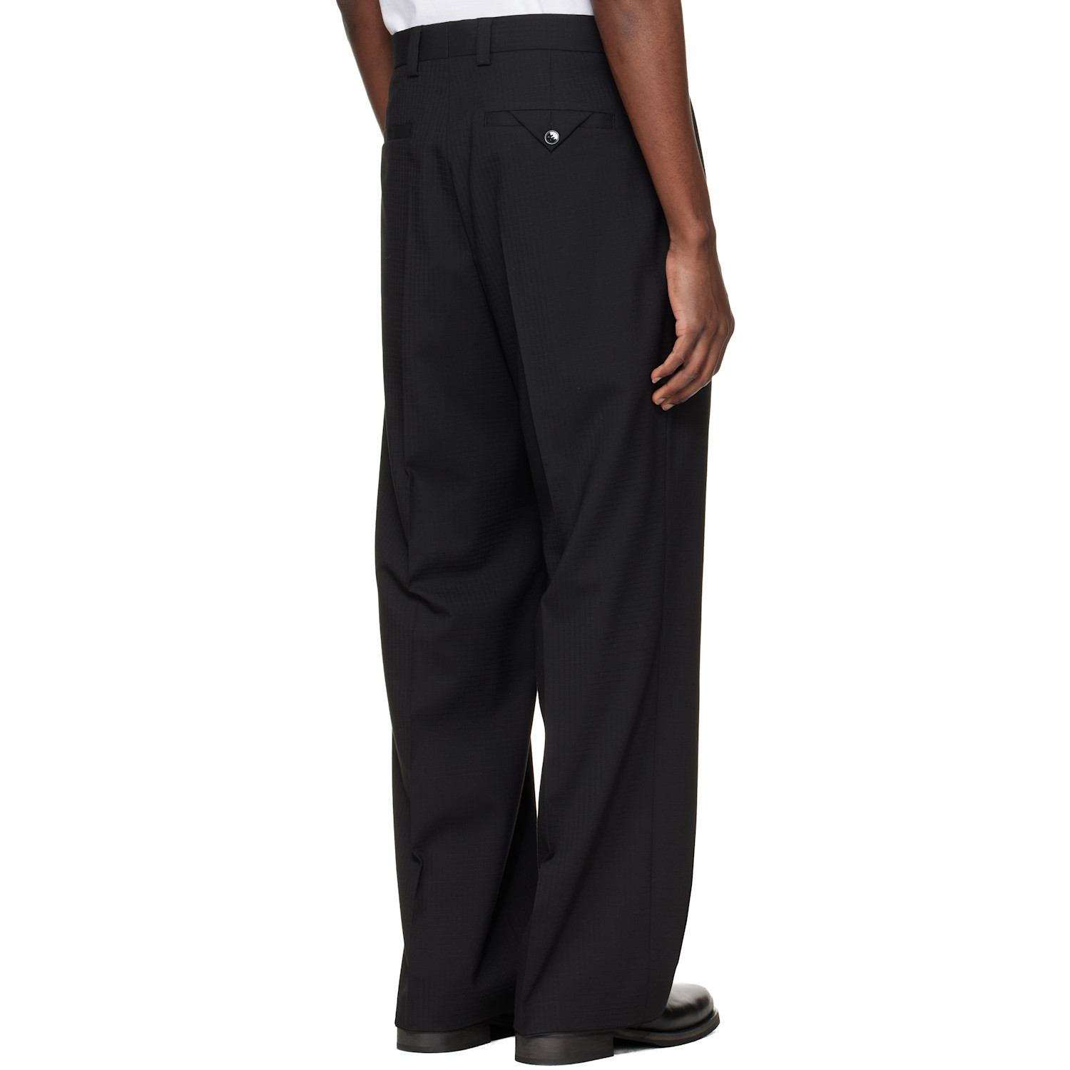  Hugo Black Modern-fit Stretch Ripstop Trousers 