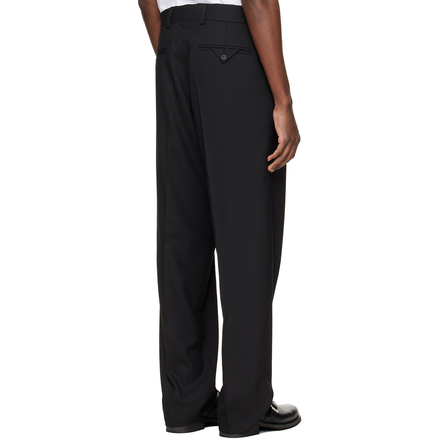  Hugo Black Modern-fit Stretch Twill Trousers 