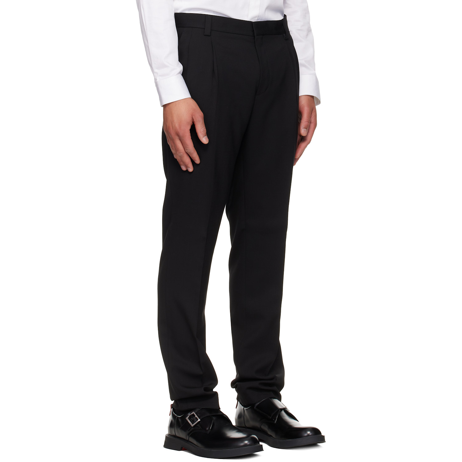  Hugo Black Extra-slim-fit Wool-blend Twill Trousers 