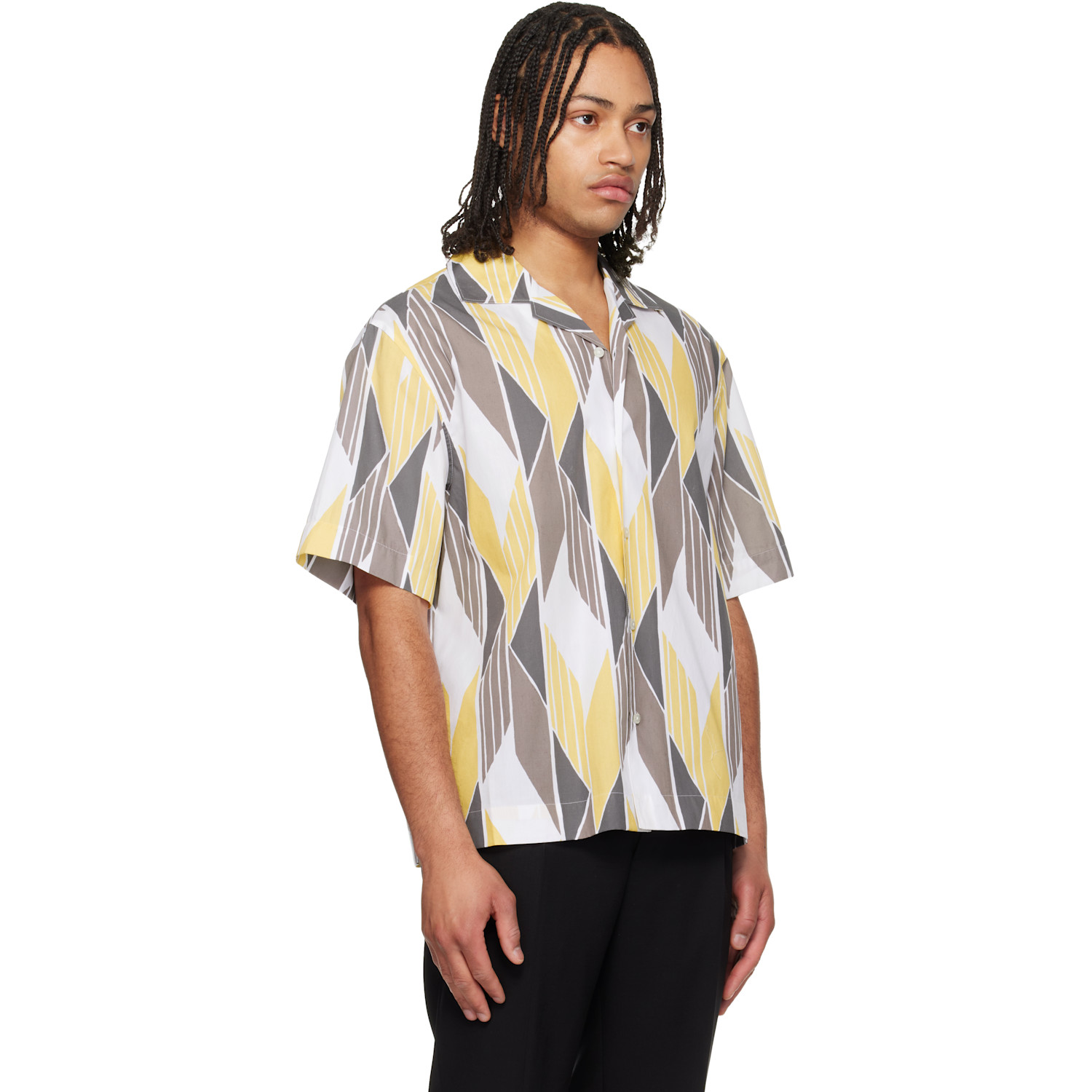  Hugo Multicolor Camp Collar Shirt 