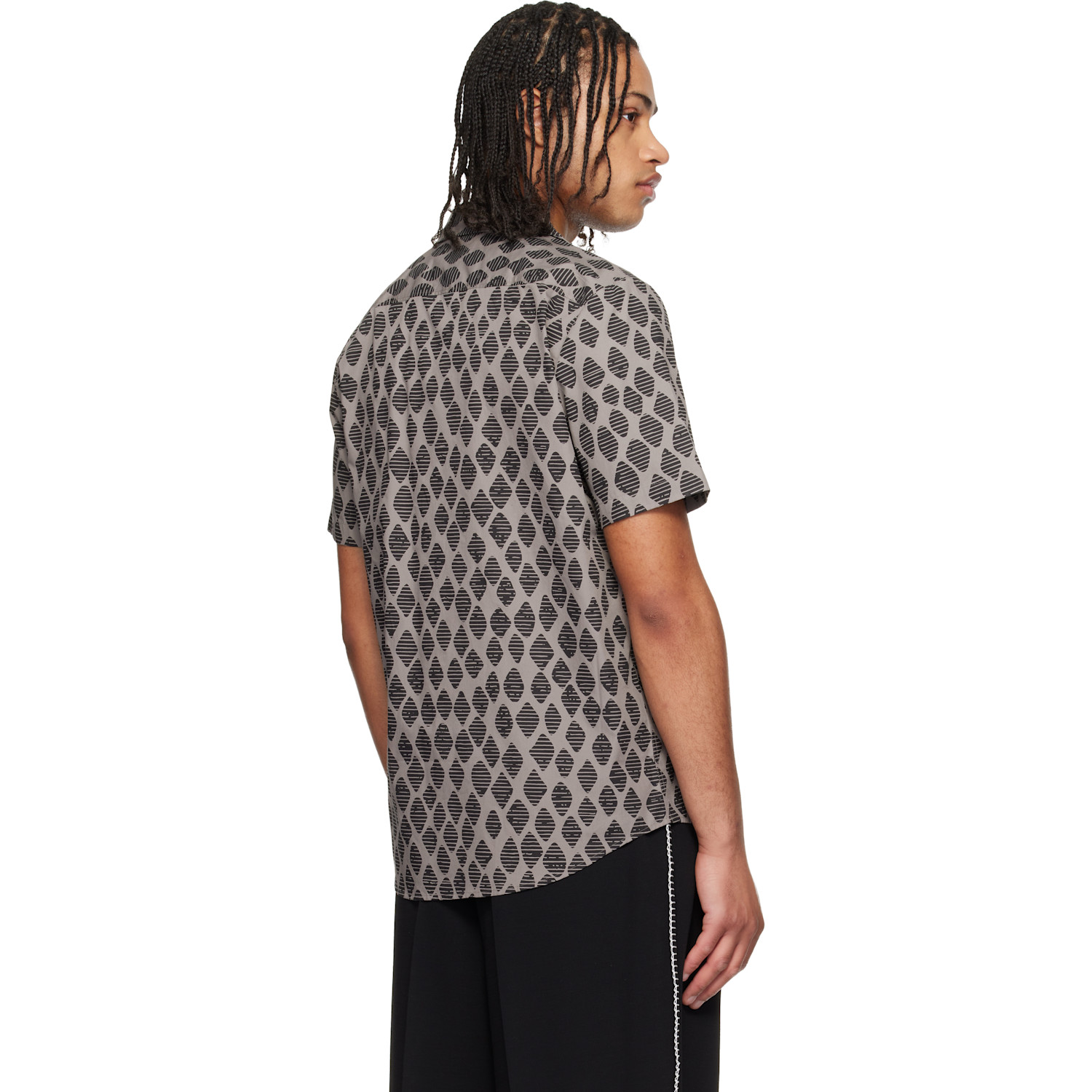  Hugo Taupe Camp Collar Shirt 