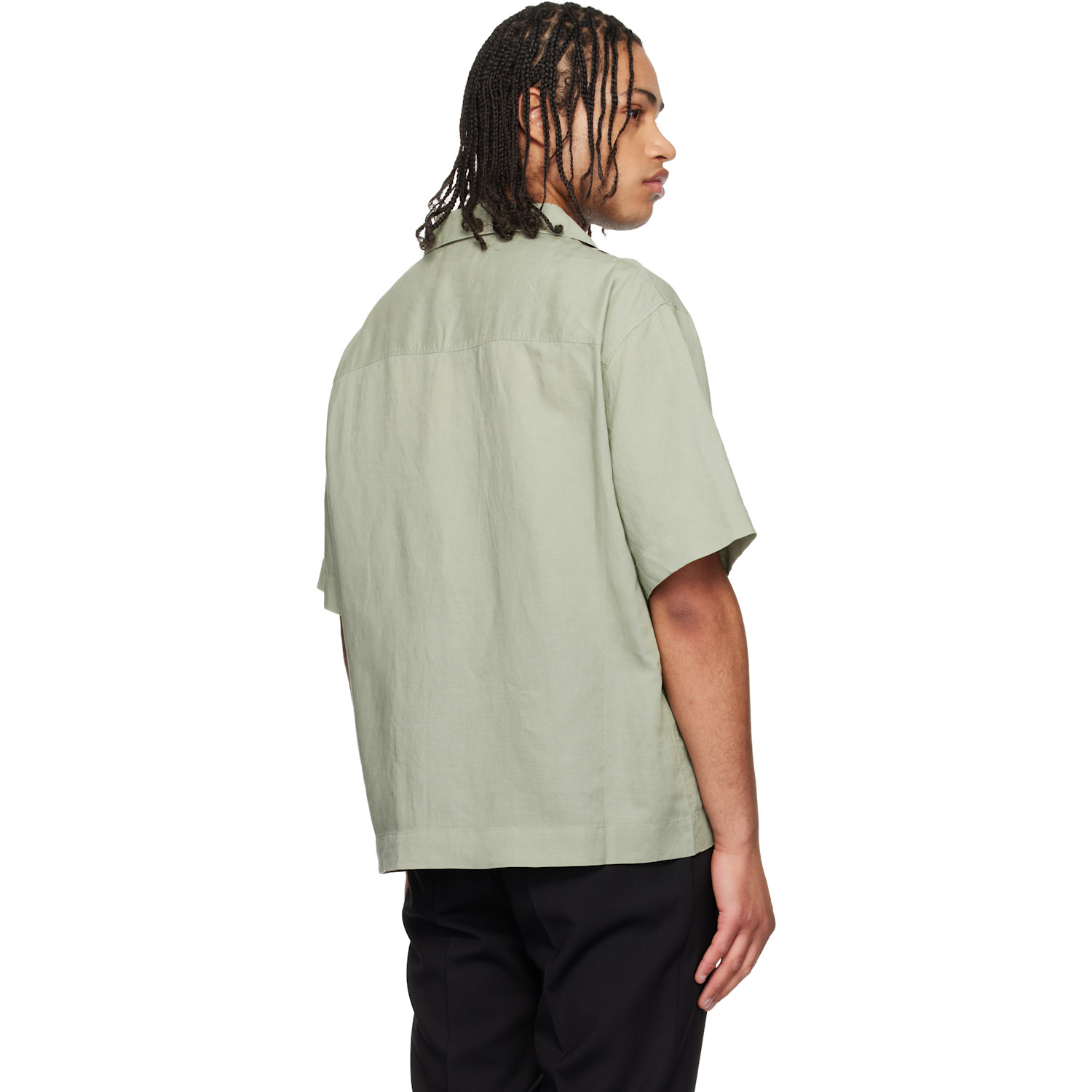  Hugo Green Striped Shirt 