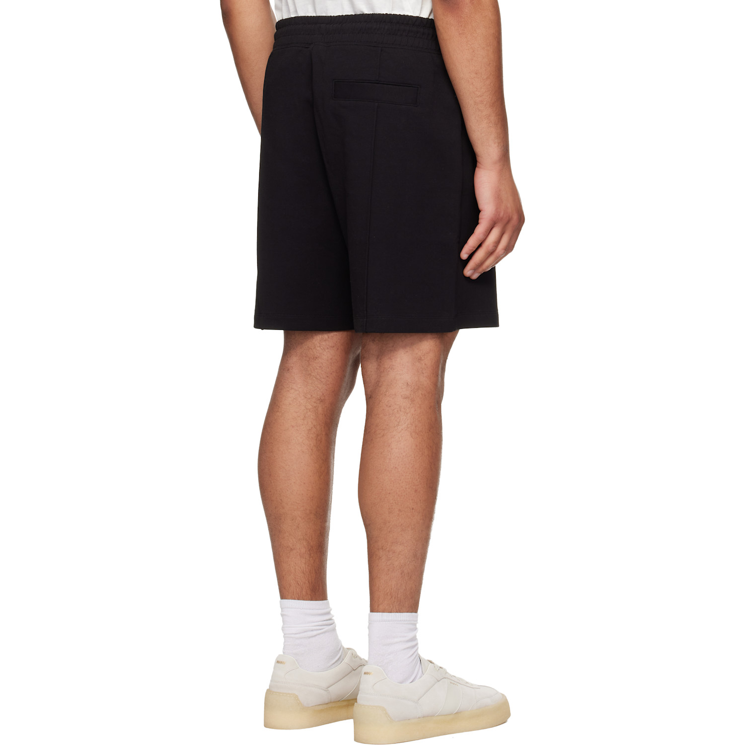  Hugo Black Stacked-logo Trim Shorts 