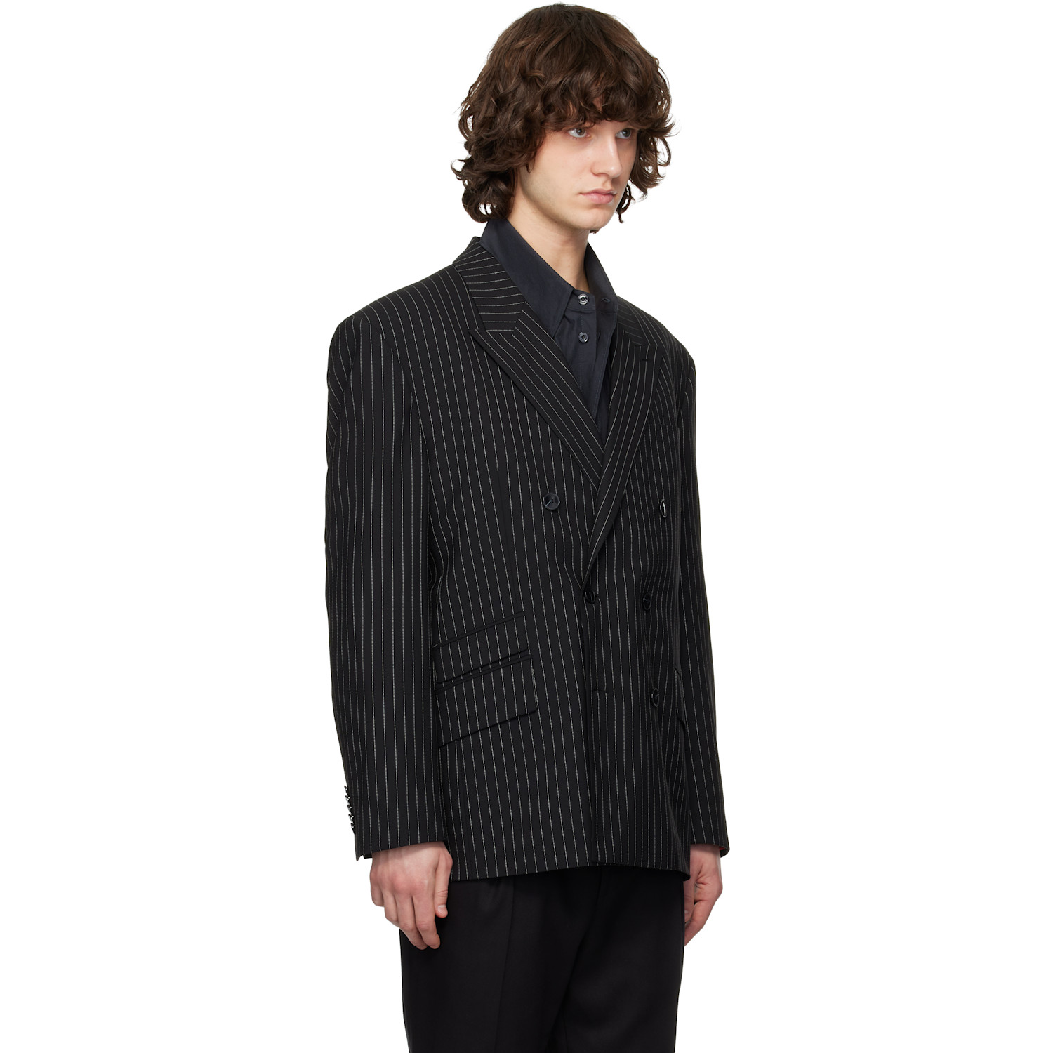  Hugo Black Oversized-fit Blazer 