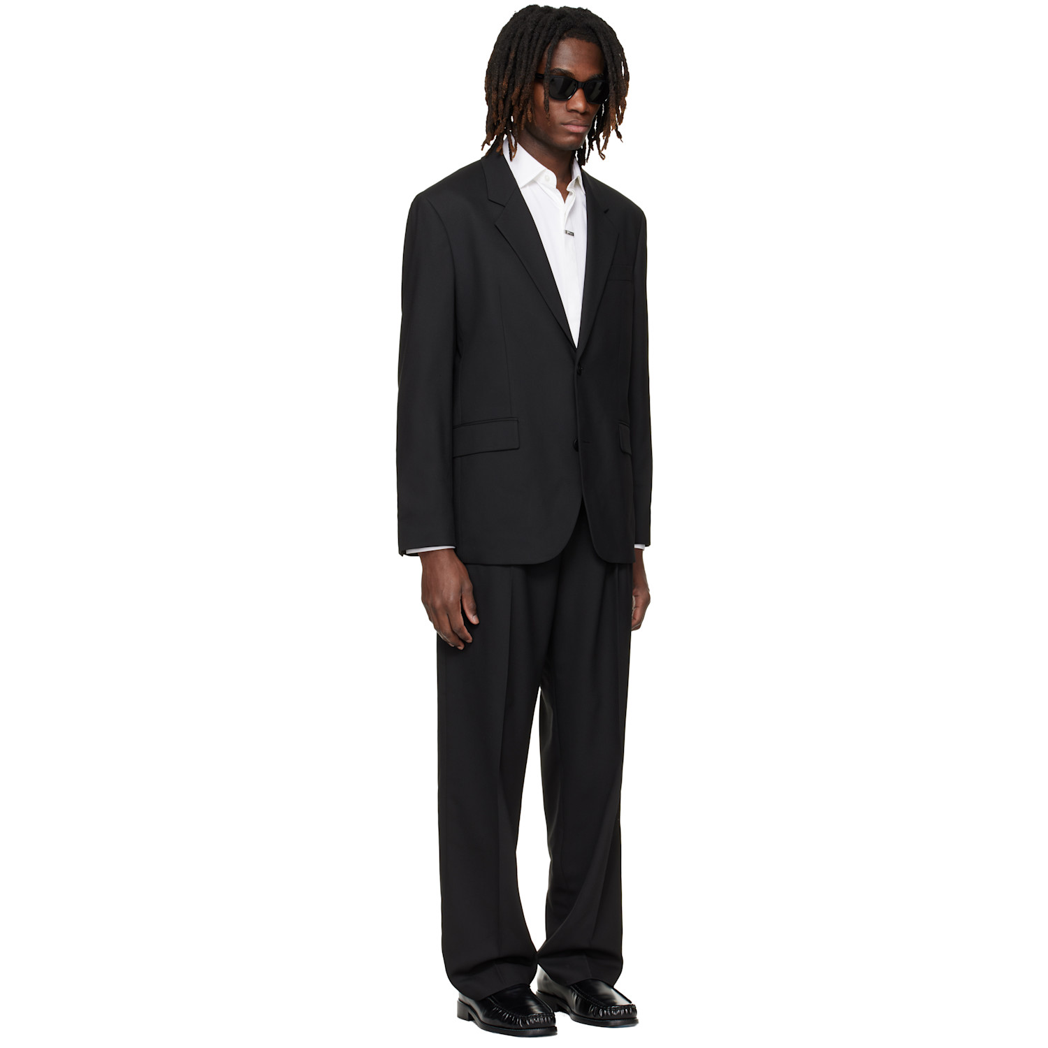  Hugo Black Two-piece Modern-fit Stretch Twill Suit 