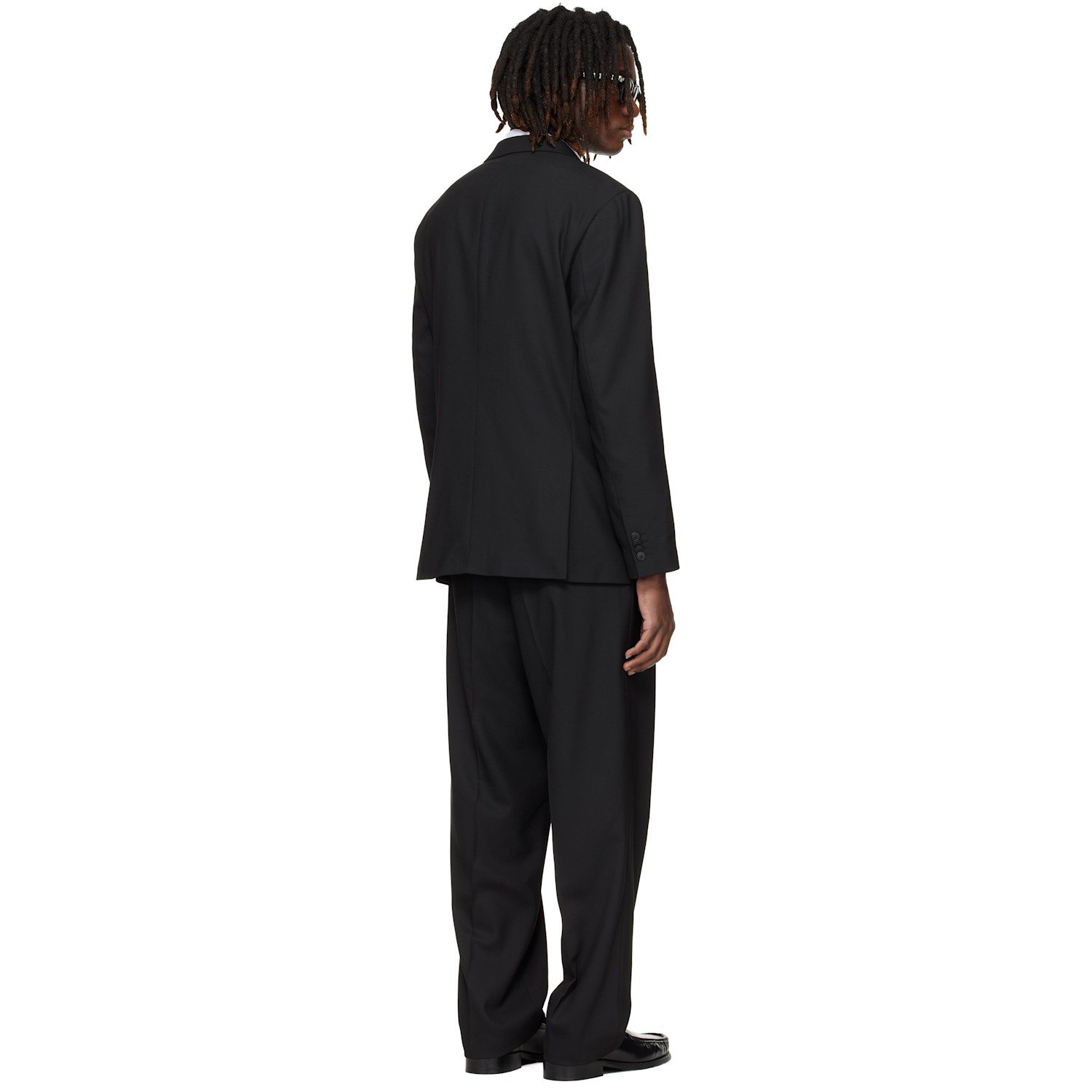  Hugo Black Two-piece Modern-fit Stretch Twill Suit 