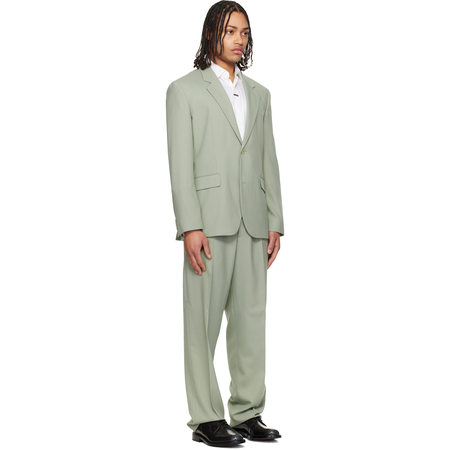  Hugo Green Two-piece Modern-fit Stretch Twill Suit 