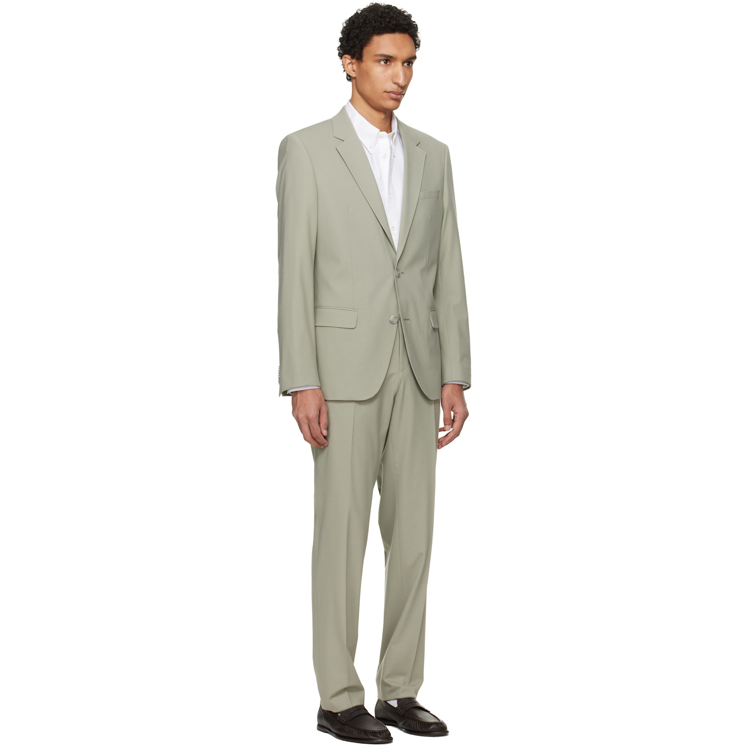  Hugo Green Two-piece Slim-fit Wool-blend Poplin Suit 