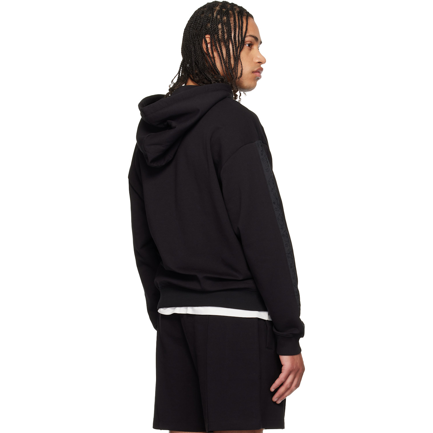  Hugo Black Lace Trim Hoodie 