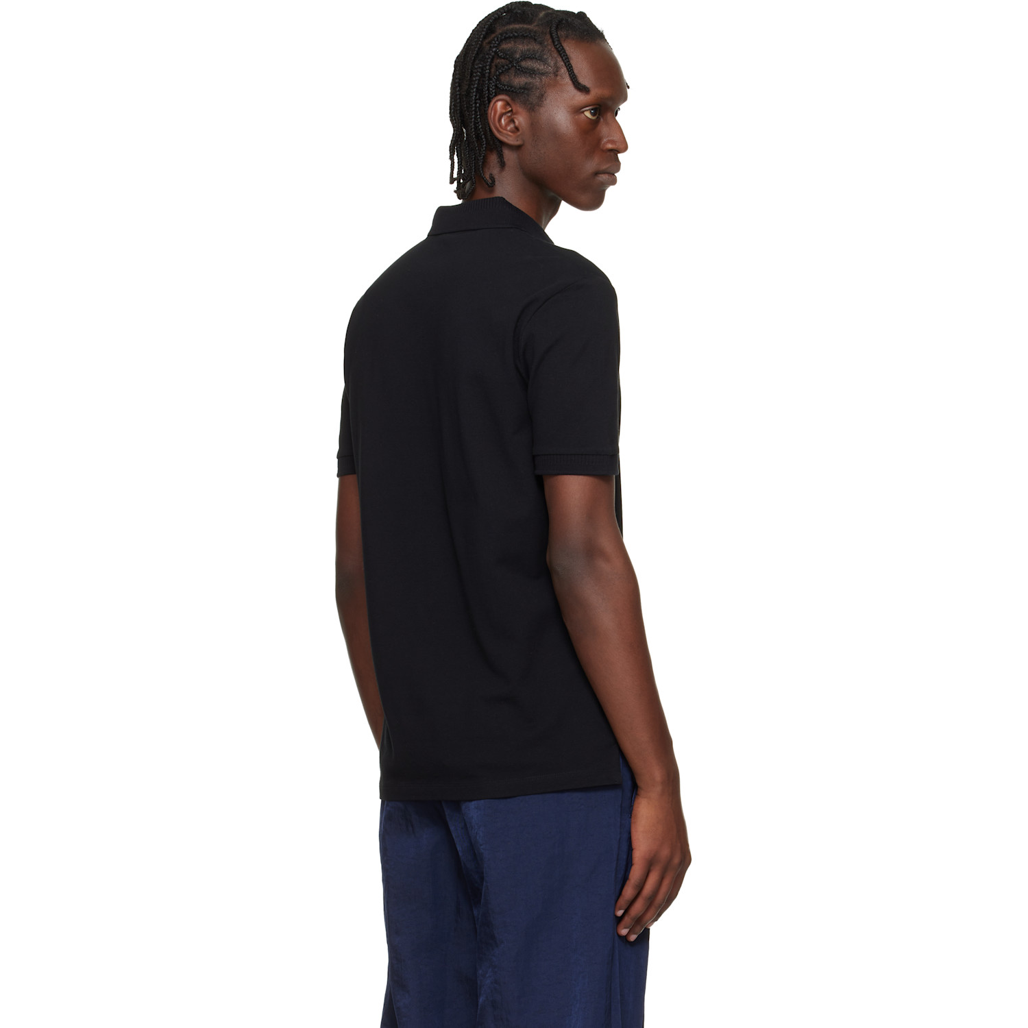  Hugo Black Slim-fit Red Logo Label Polo 
