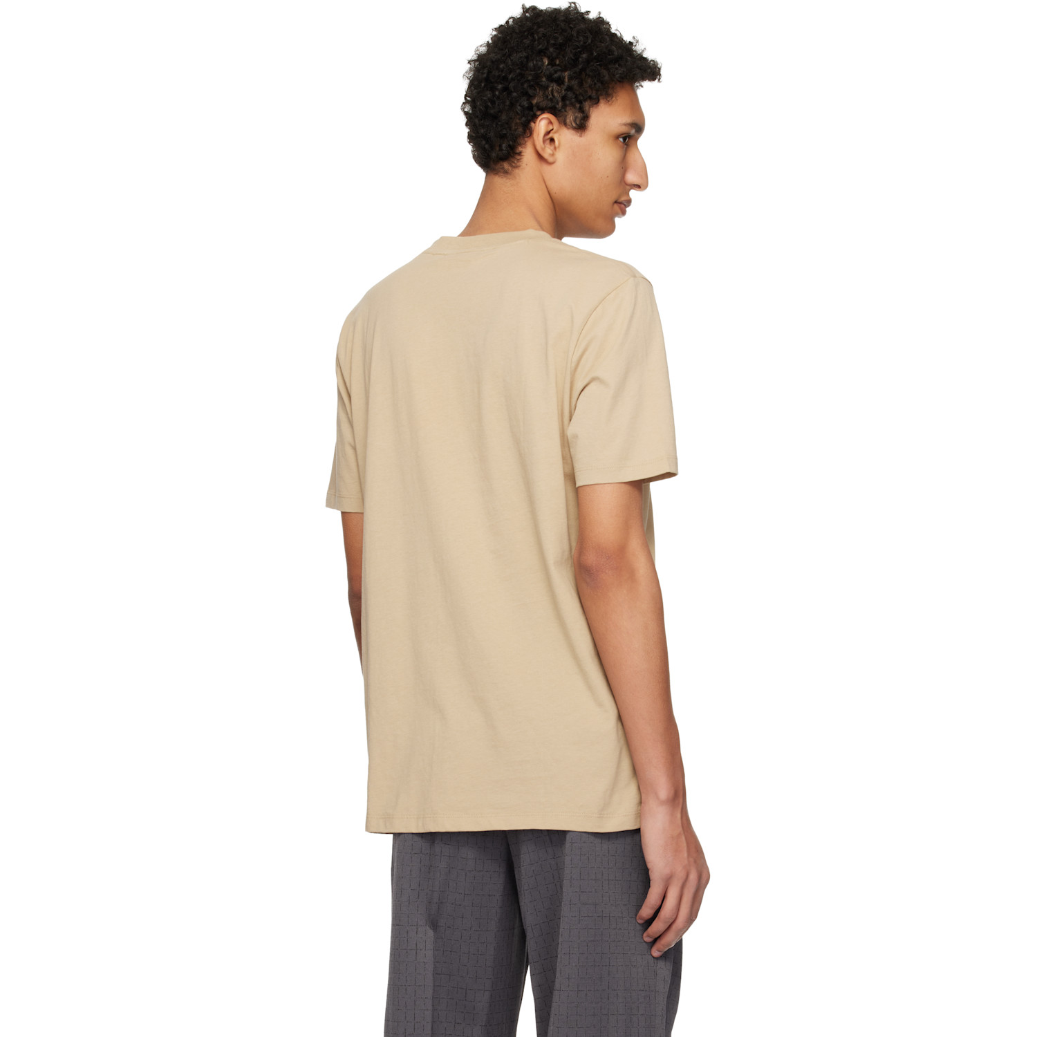  Hugo Beige Logo-print T-shirt 
