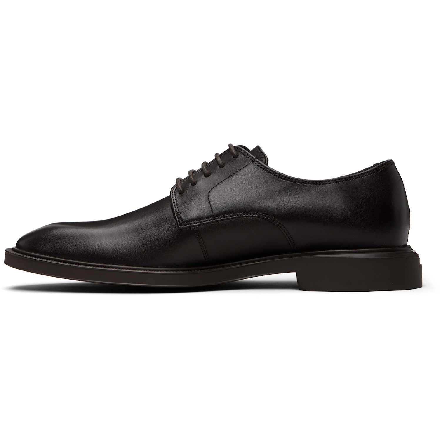  Hugo Brown Leather Embossed Logo Derbys 