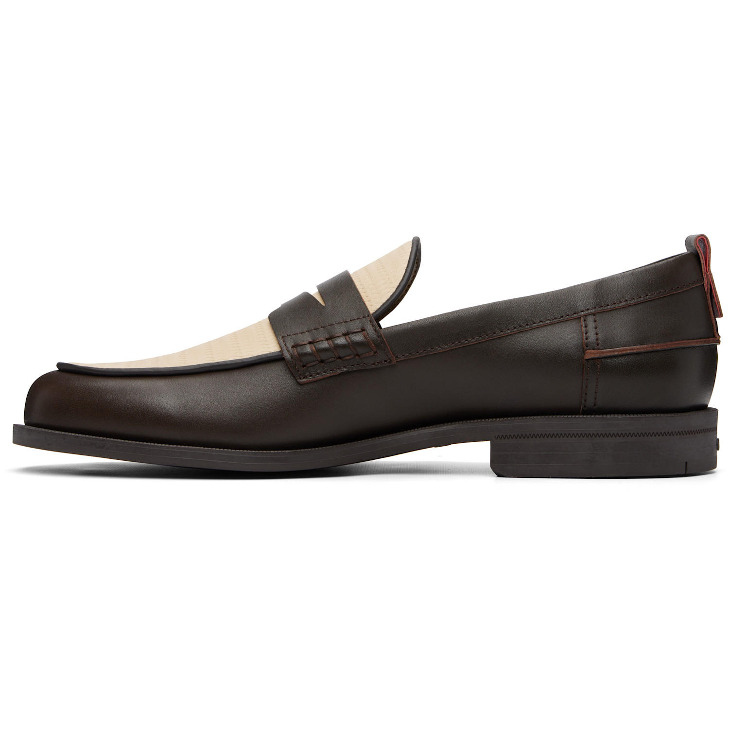  Hugo Brown Crocodile Vamp Leather Loafers 