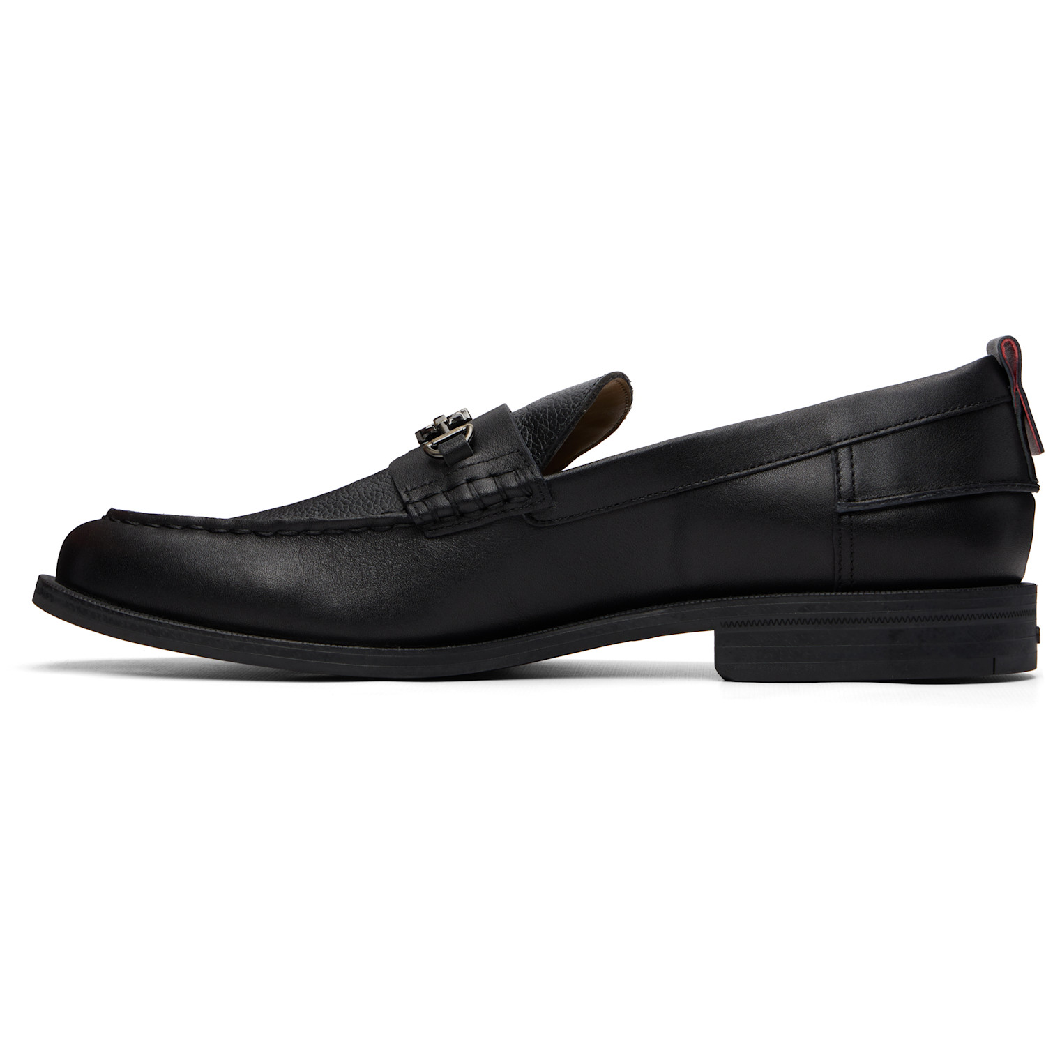  Hugo Black Stacked-logo Bit Loafers 