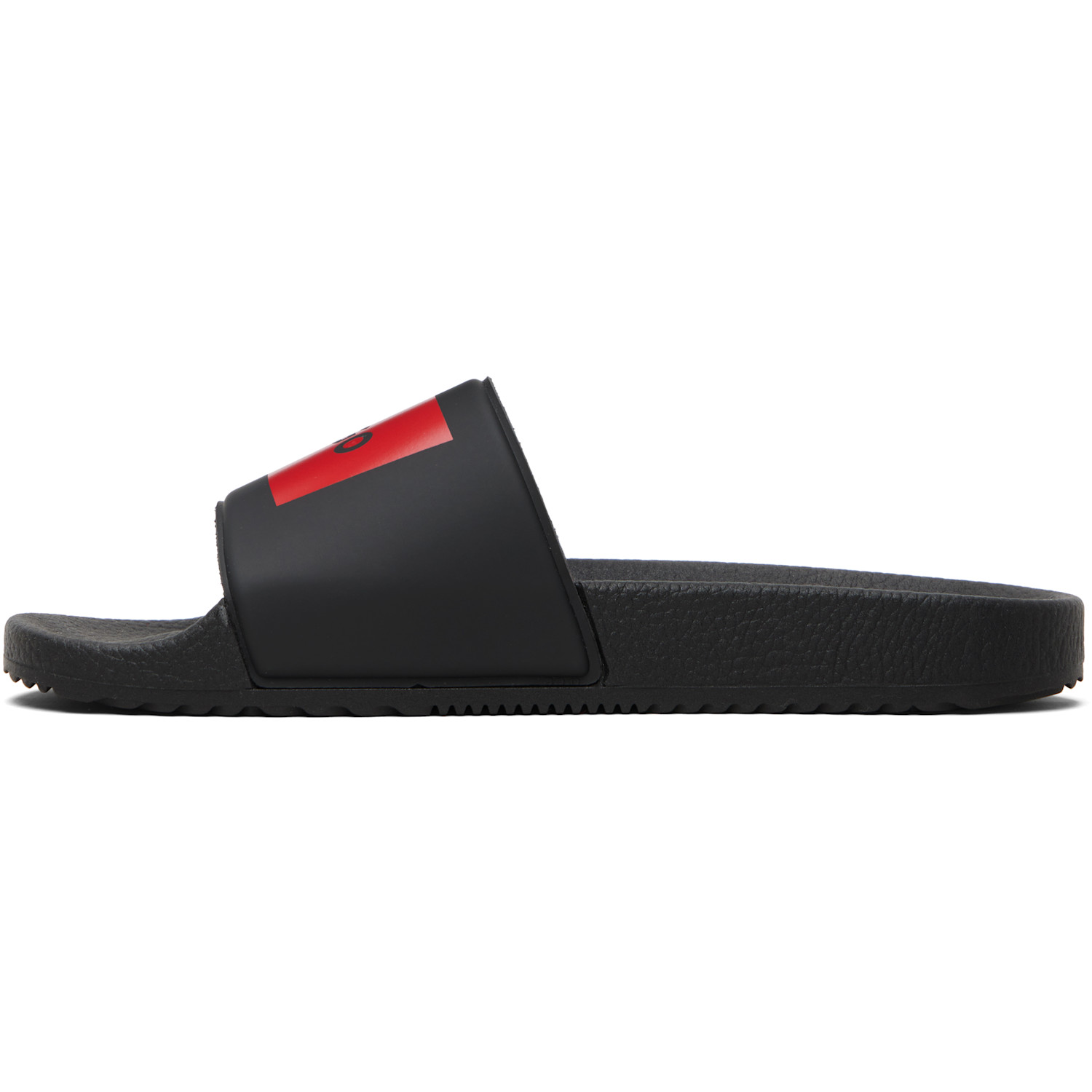  Hugo Black Logo Strap Pool Slides 