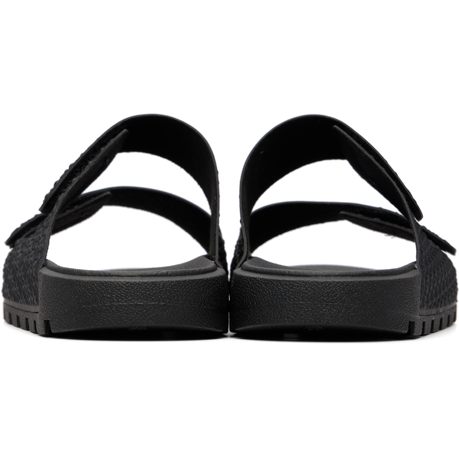  Hugo Black Monogram Riptape Strap Sandals 