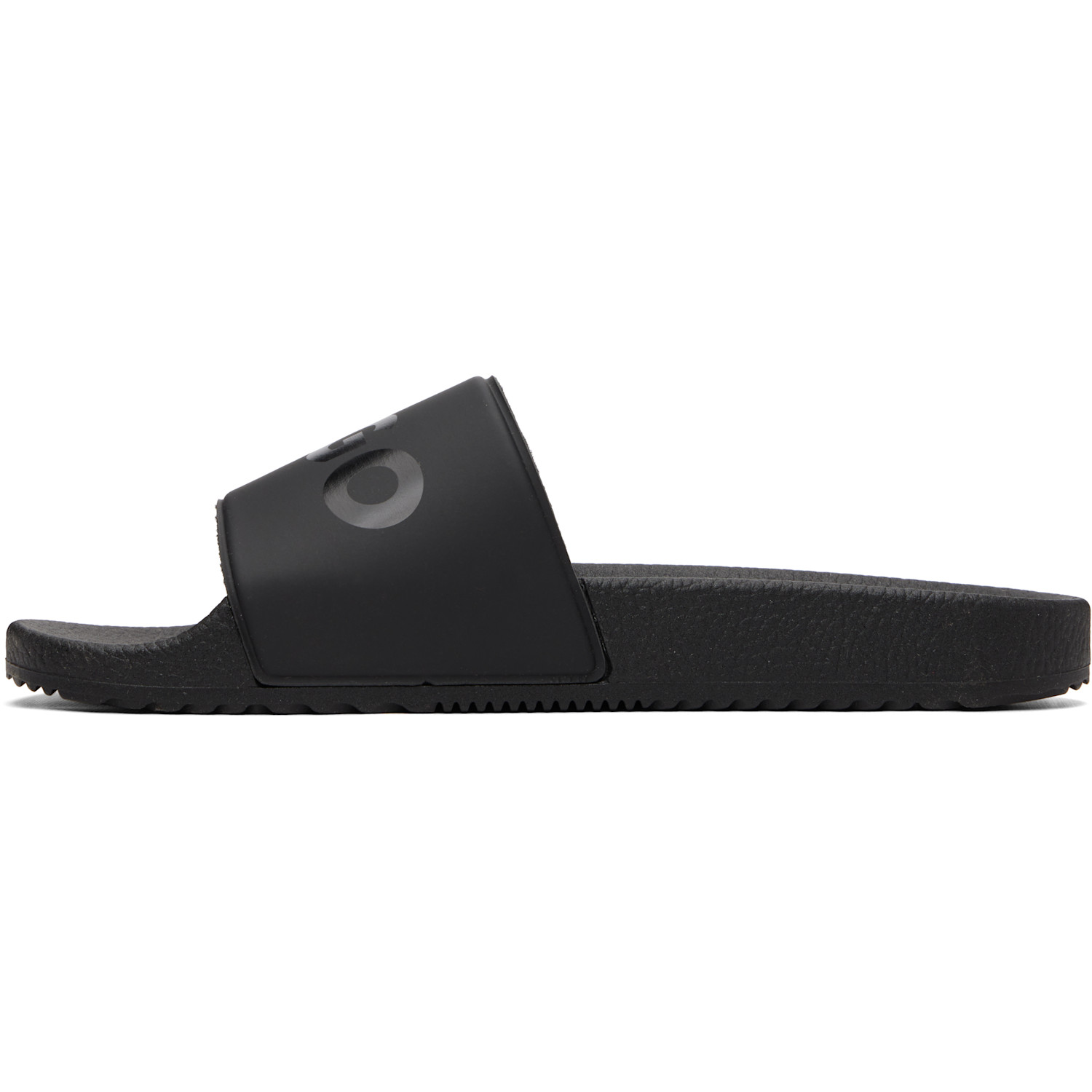  Hugo Black Tonal Logo Italian-made Sandals 