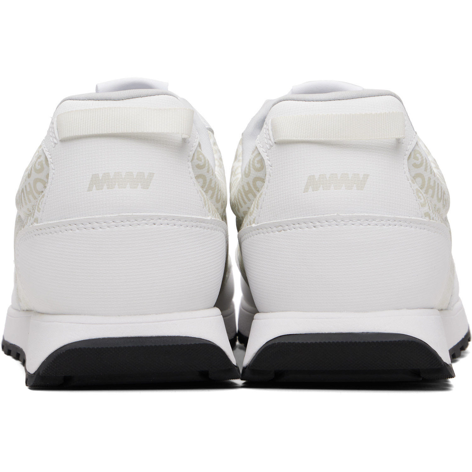  Hugo White Monogrammed Uppers Sneakers 
