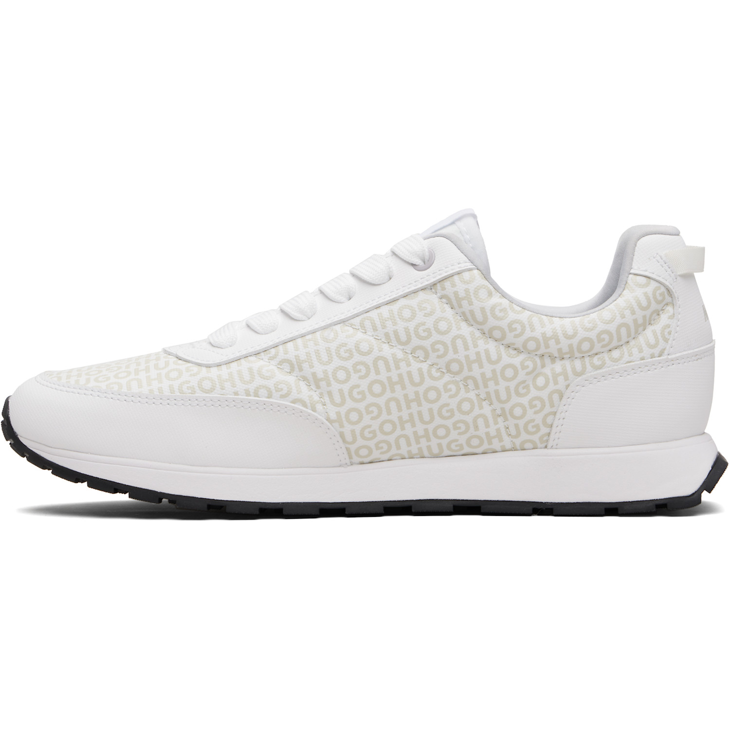 Hugo White Monogrammed Uppers Sneakers 