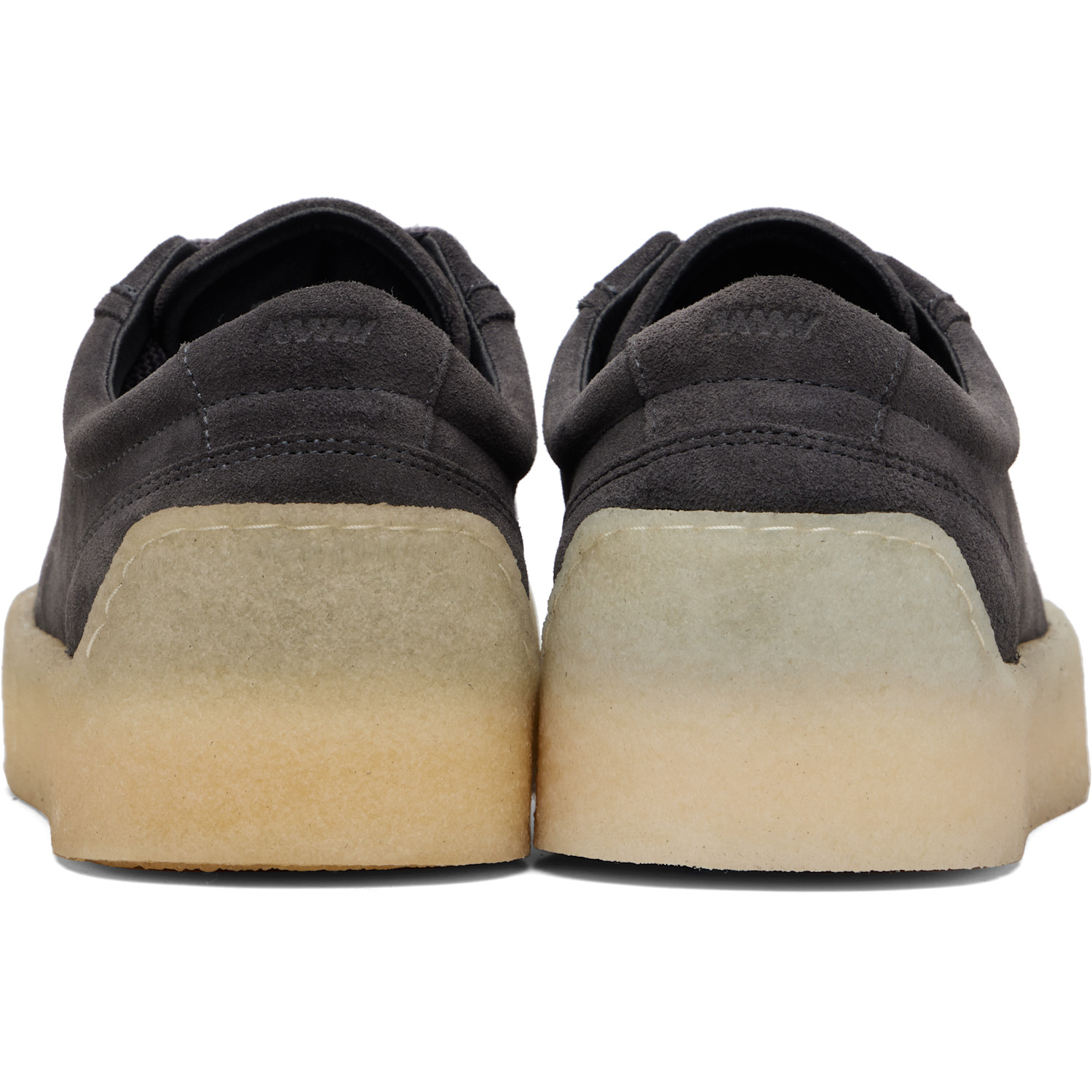  Hugo Gray Rubber Outsole Suede Sneakers 