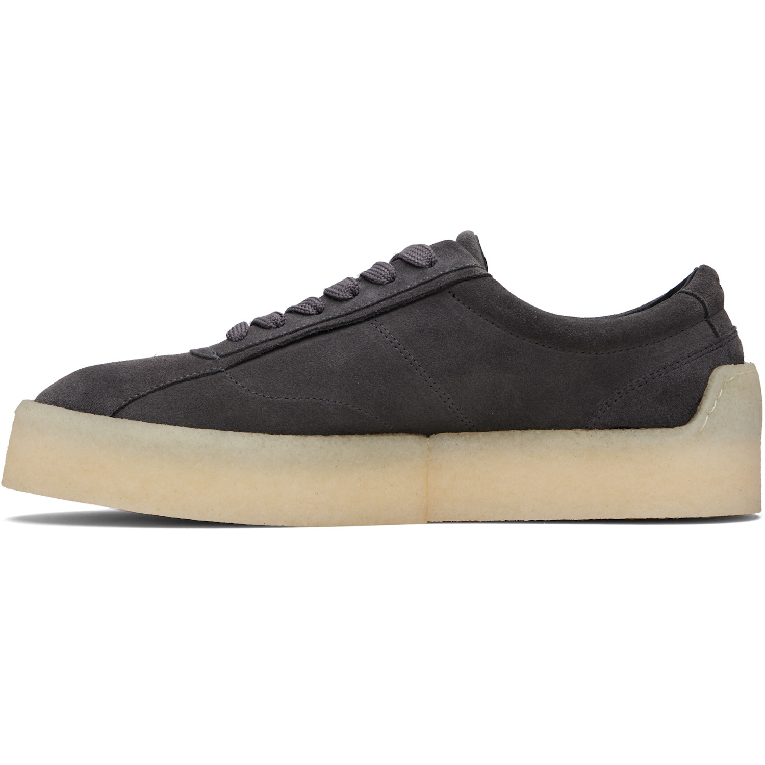  Hugo Gray Rubber Outsole Suede Sneakers 