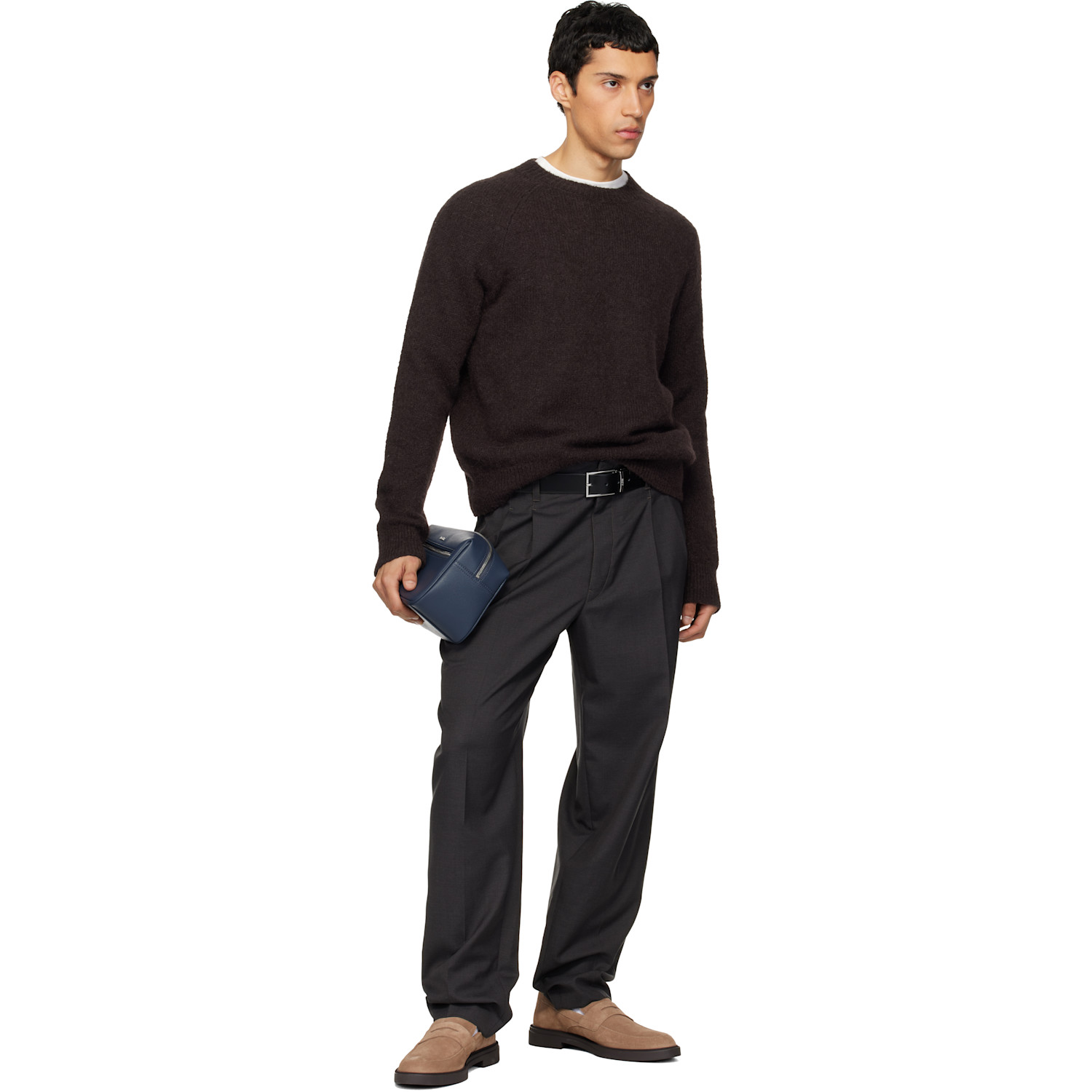  Boss Black Leather Reversible Belt 