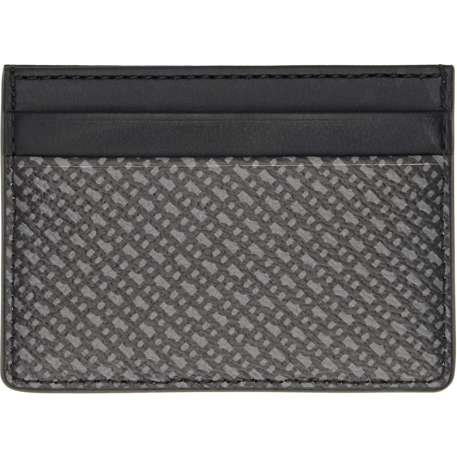  Boss Black Grained Faux-leather Card Holder 