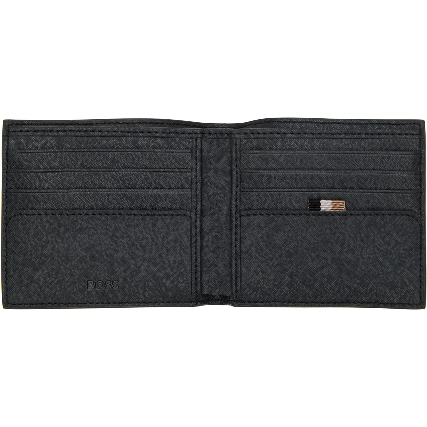  Boss Navy Silver-foil Logo Wallet 