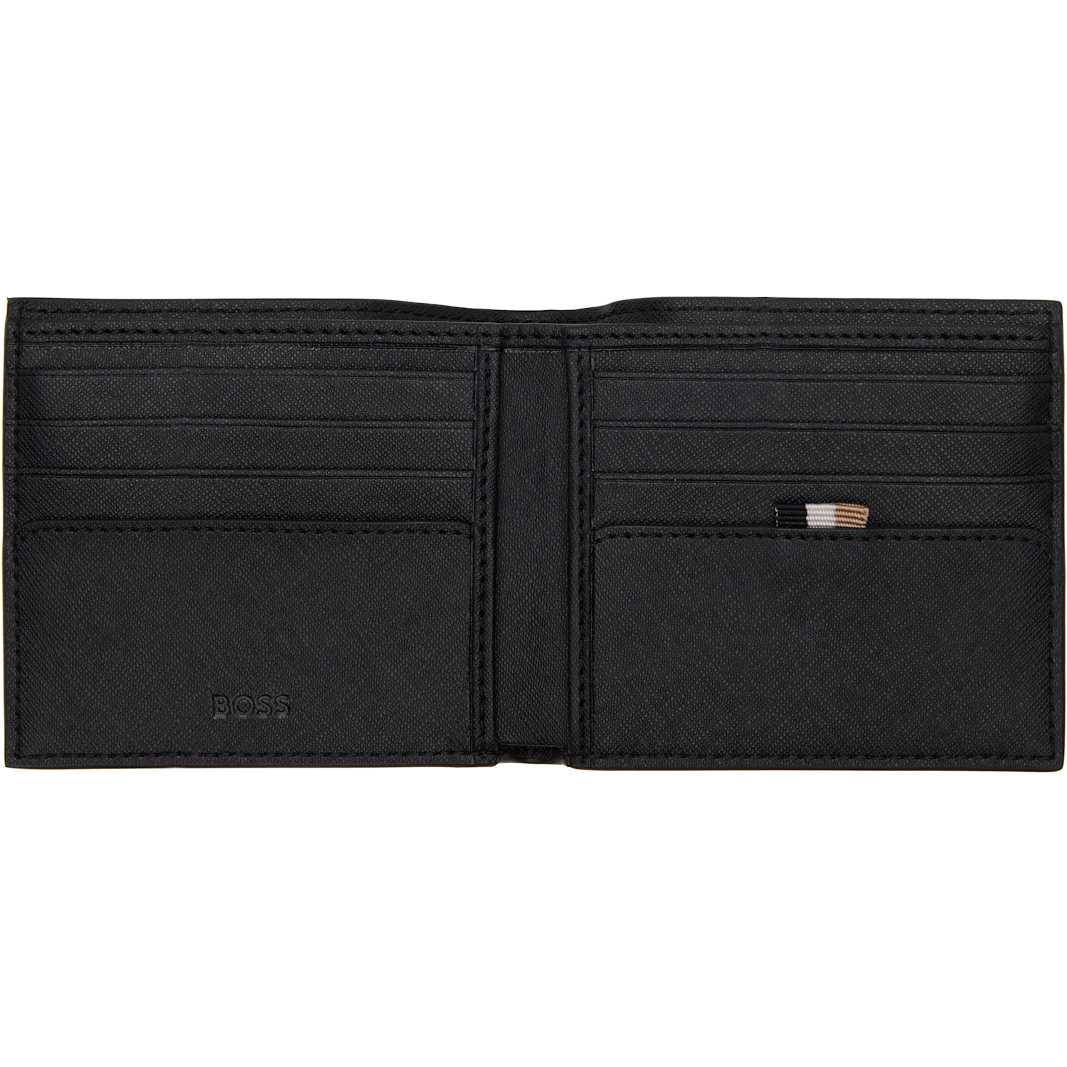  Boss Black Silver-foil Logo Wallet 