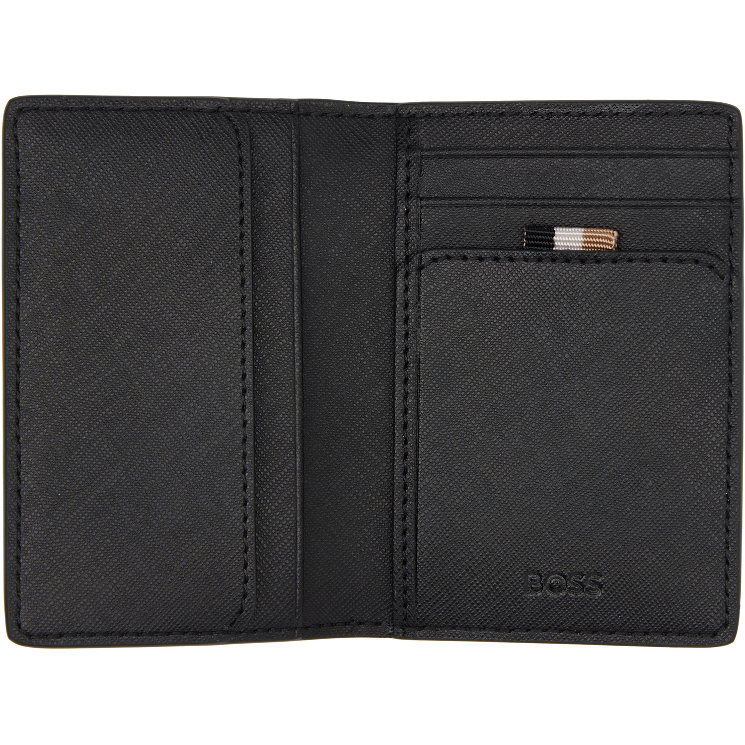  Boss Black Saffiano Card Holder 