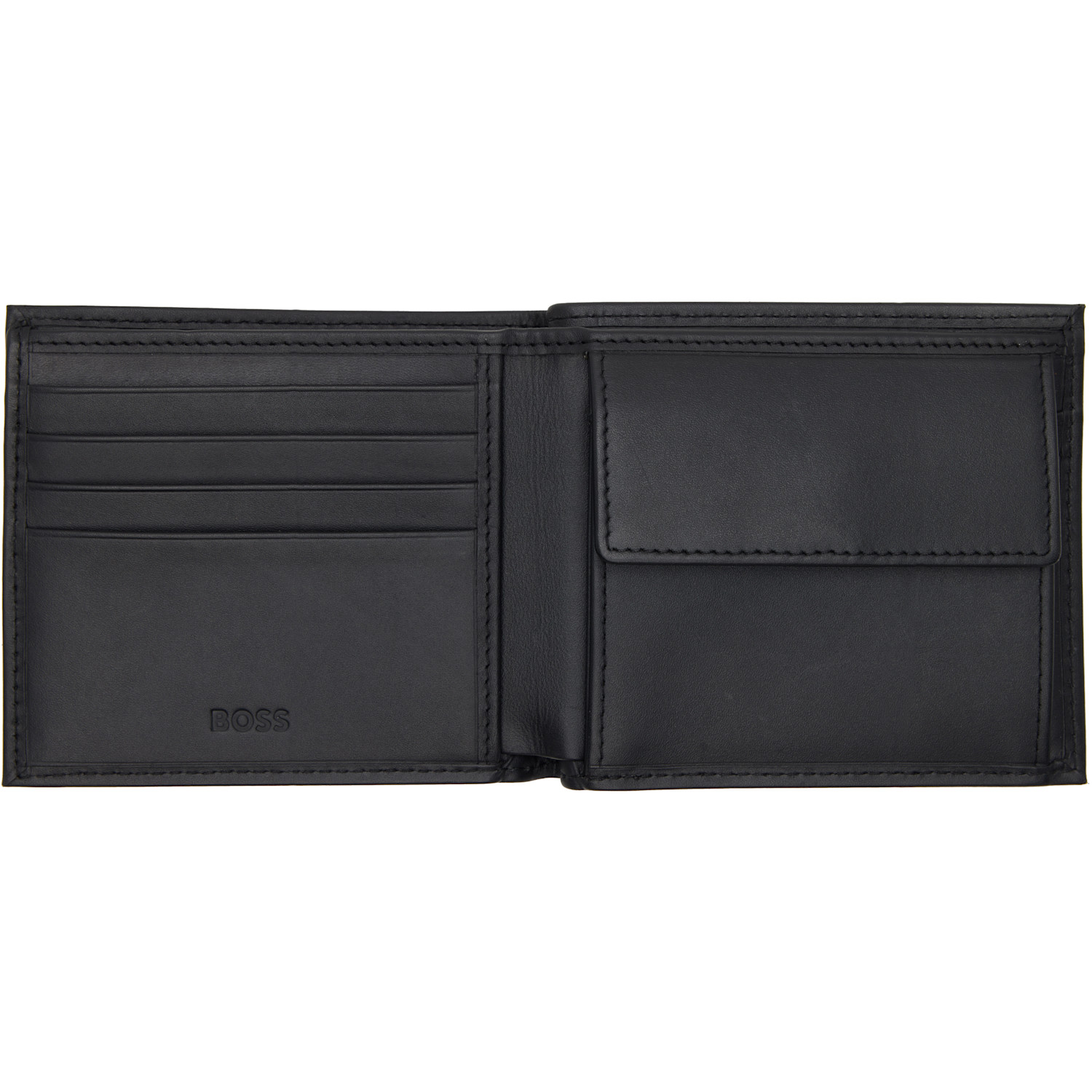  Boss Black Buffed Leather Wallet 