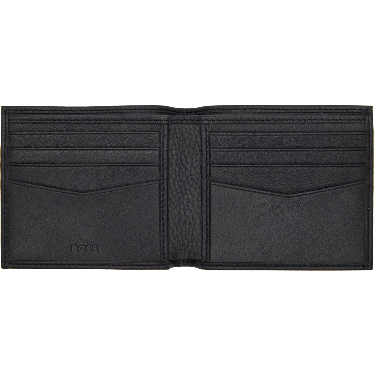  Boss Navy Grained Leather Wallet 