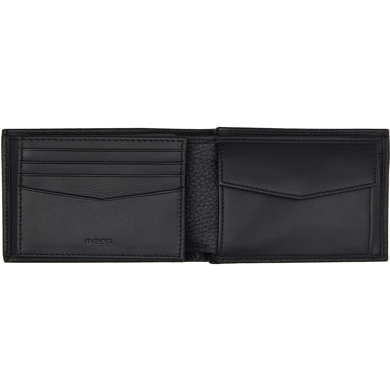  Boss Black Logo-lettering Trifold Leather Wallet 