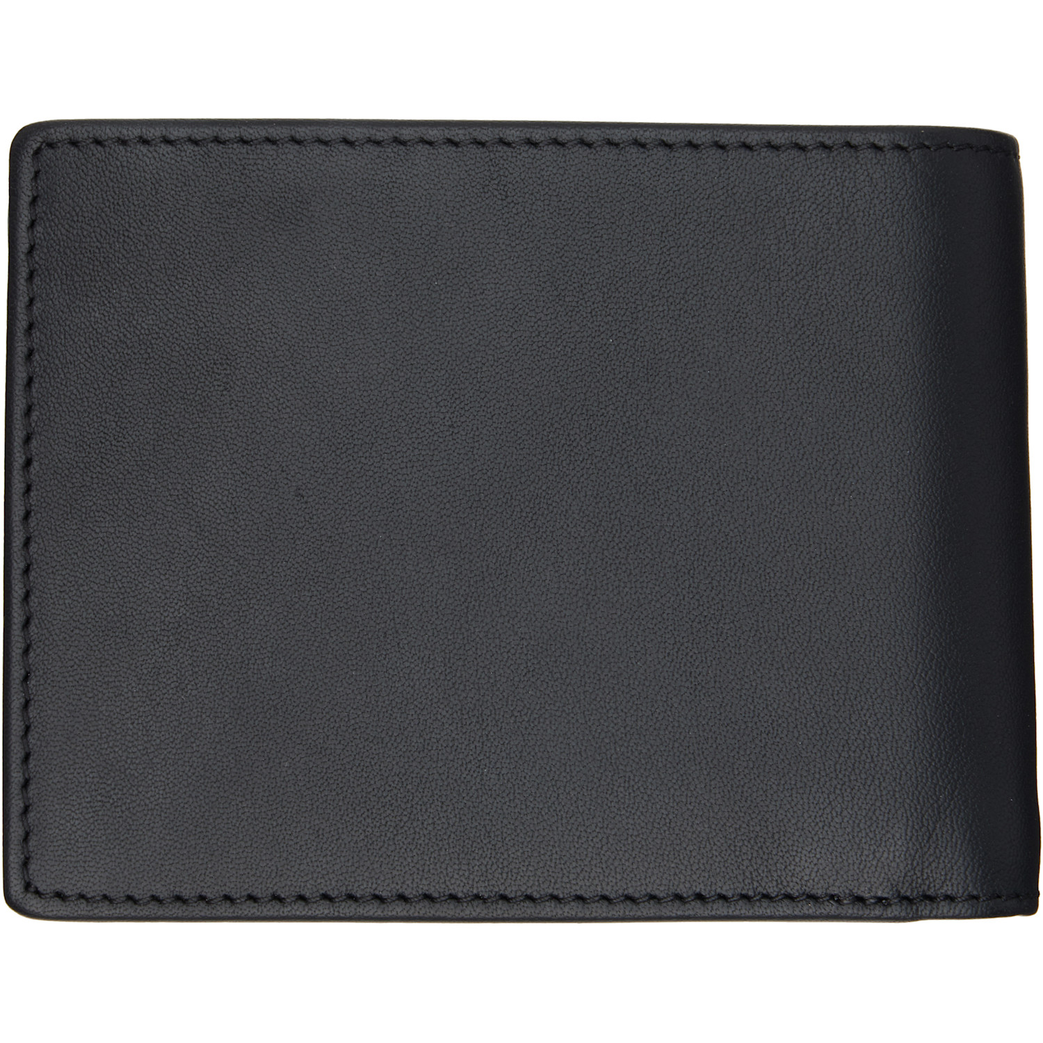  Boss Black Embossed Logo Trifold Leather Wallet 
