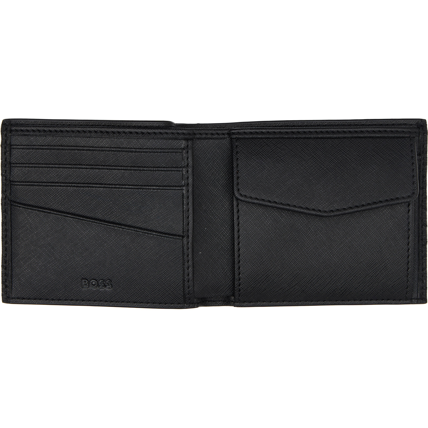  Boss Black Monogram Pattern Wallet 