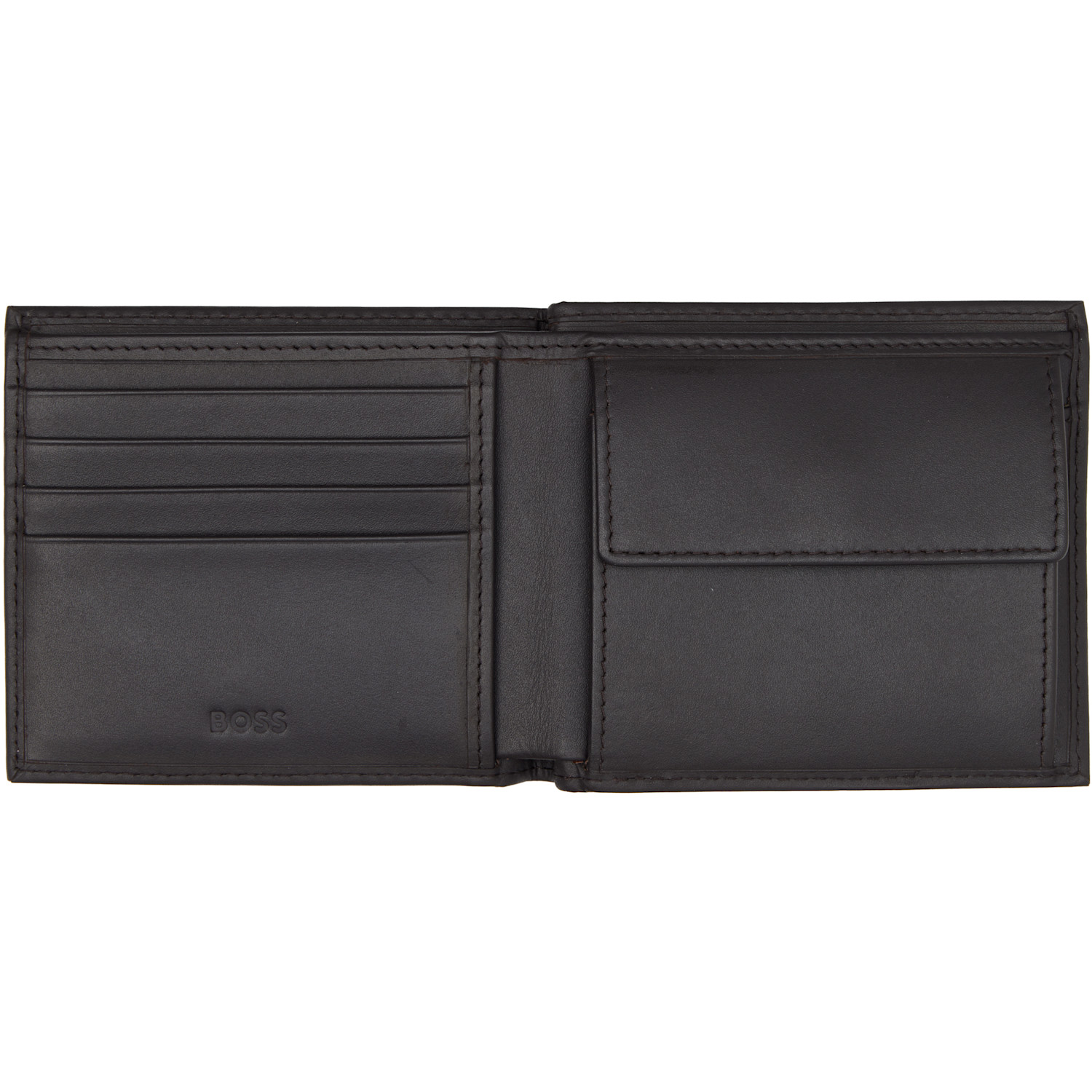  Boss Black Logo Stamp Leather Wallet 