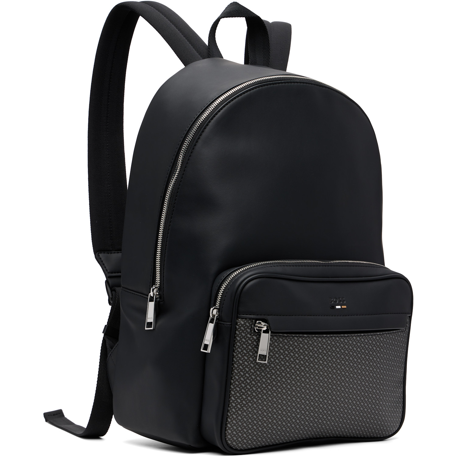  Boss Black Embossed-logo Backpack 