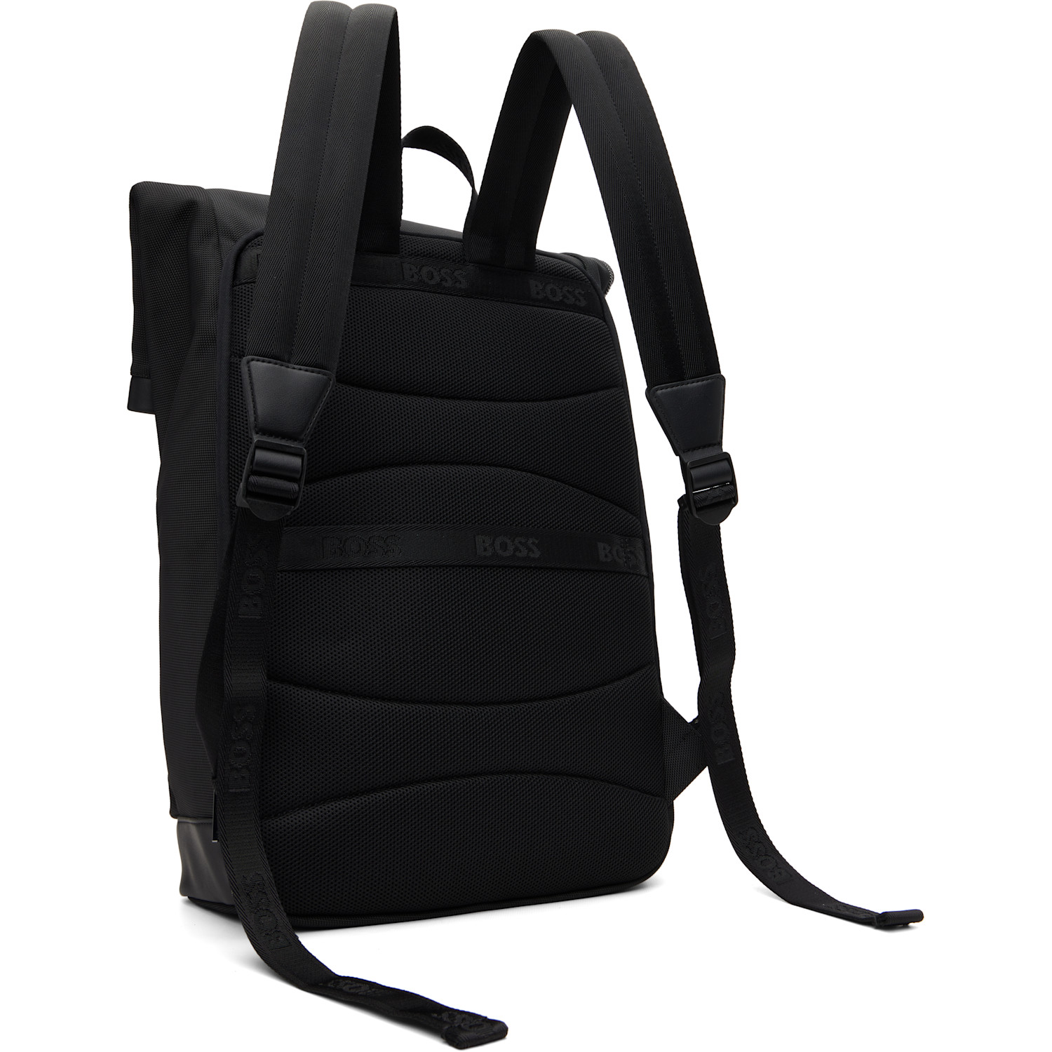  Boss Black Canvas Flap Backpack 