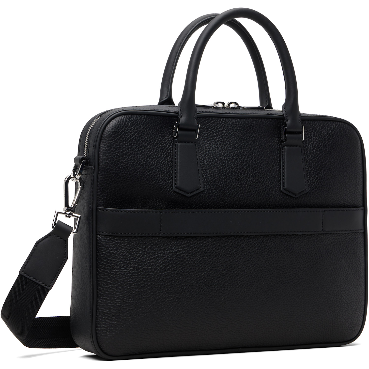  Boss Black Embossed Logo Document Briefcase 
