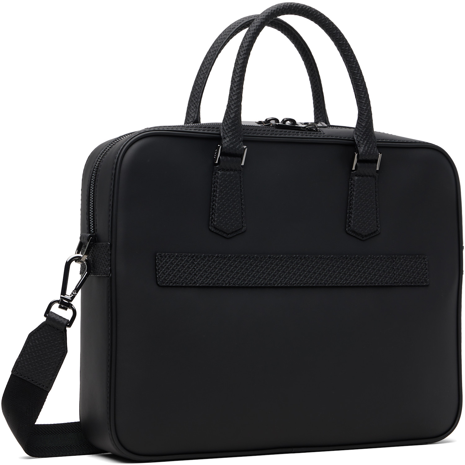  Boss Black Double B Monogram Trim Briefcase 